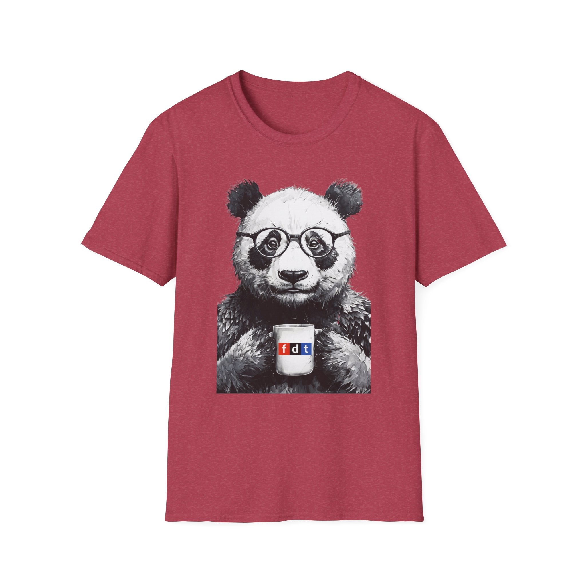 Social Justice Panda Coffee Protest FDT Unisex Softstyle T-Shirt, Anti Trump Activist Tee, Political Statement Shirt
