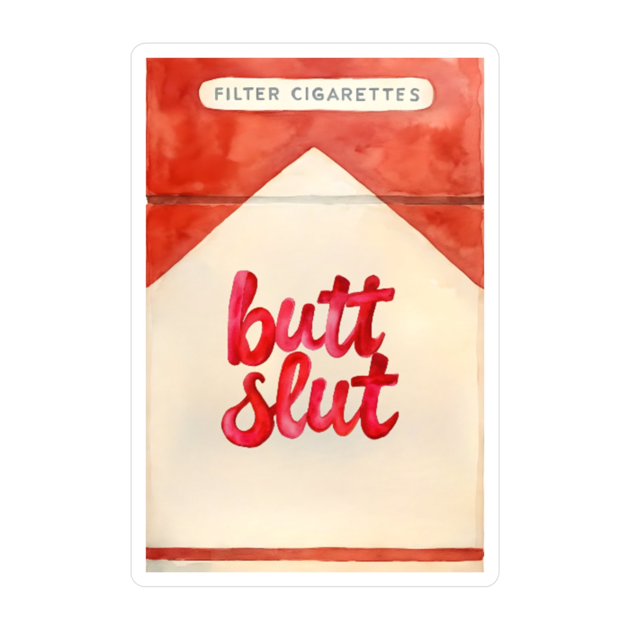 Butt Slut smoker Playful Vinyl Decals for Fun Decor, Funny Stickers for Gifts, Humorous Art, Unique Party Favors, Quirky Home Accessories