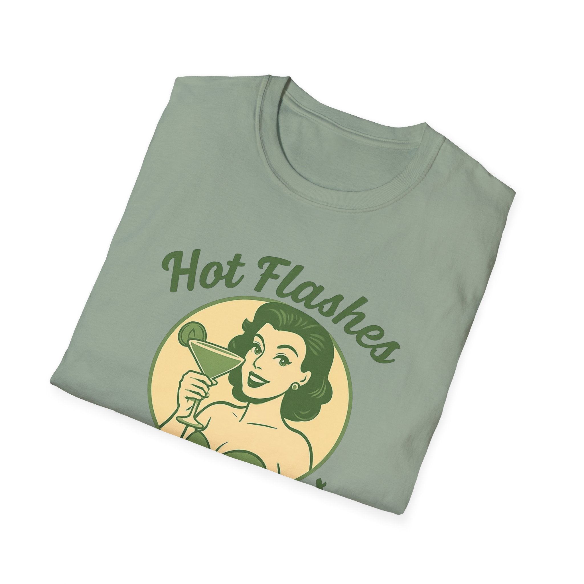 Menopause Life Change Gifts for Her Unisex Softstyle T-Shirt, Hot Flashes Cold Heart, Funny Menopausal Shirt, Gift for Women, Comfortable
