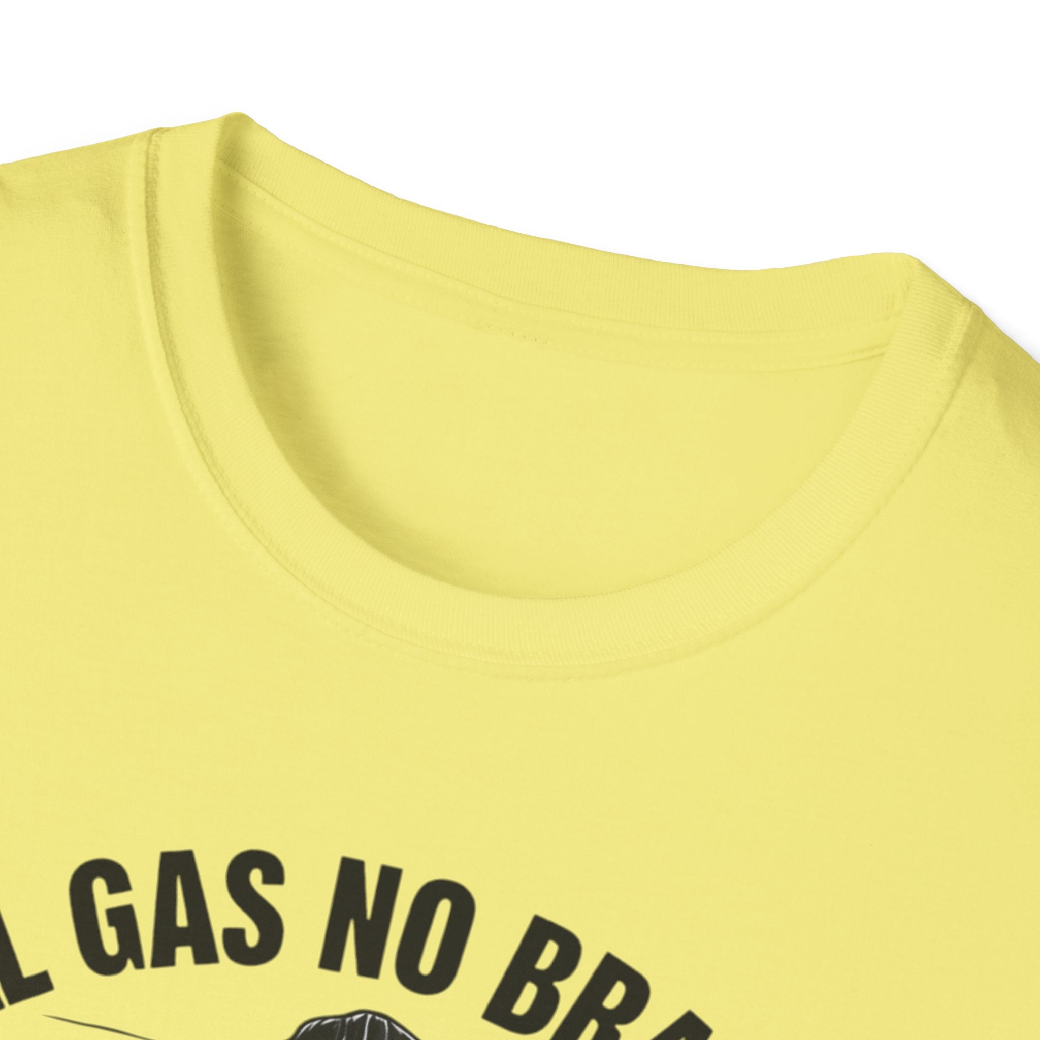 All Gas No Brakes Tee, Beach Party Skull Unisex Softstyle T-Shirt, Summer Skeleton Shirt, Vacation Graphic Top, Surfing Skeleton Apparel