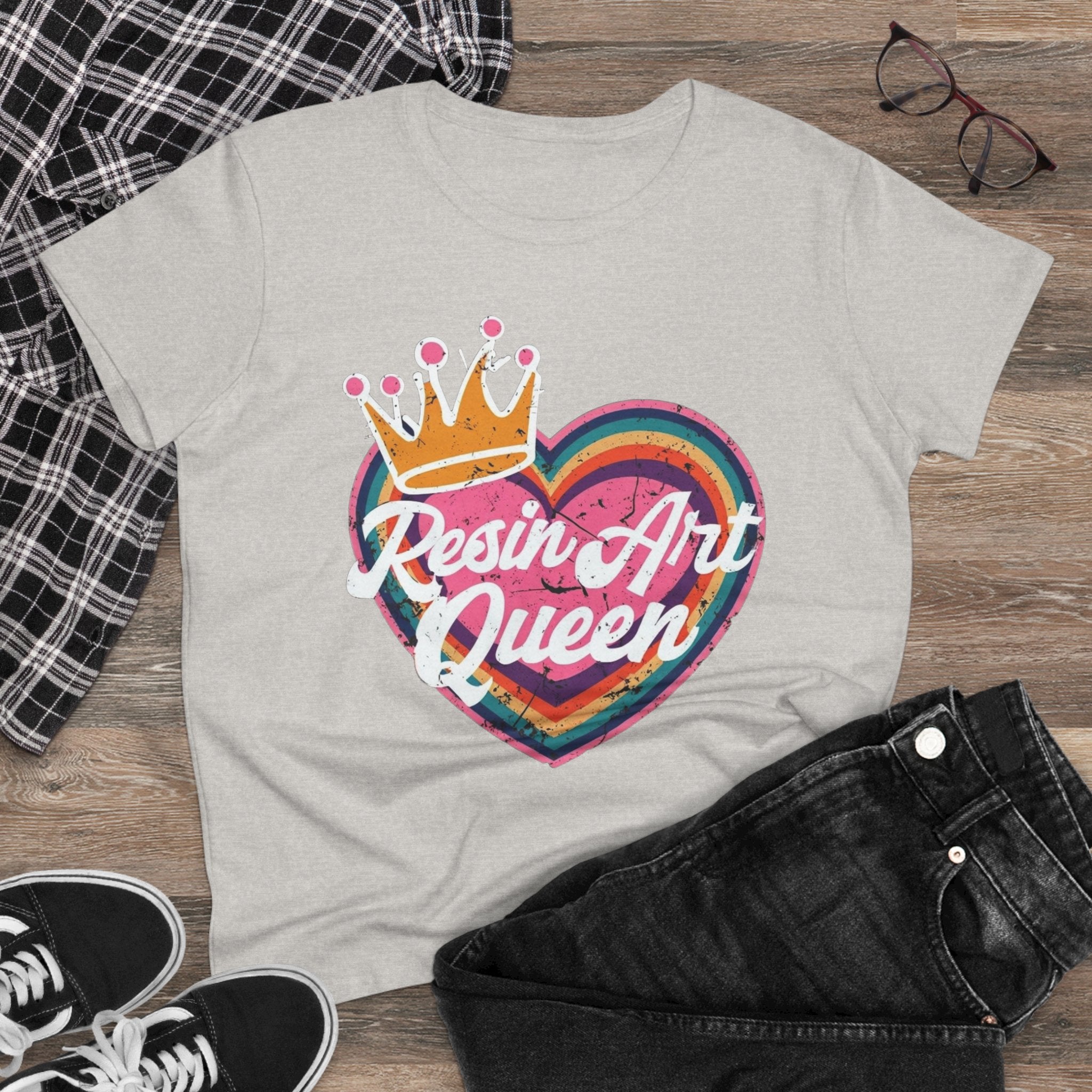 Resin Art Queen Tee - Fun, Colorful Cotton Shirt for Art Lovers, Gifts, Festivals, Home Parties, Creative Outfits