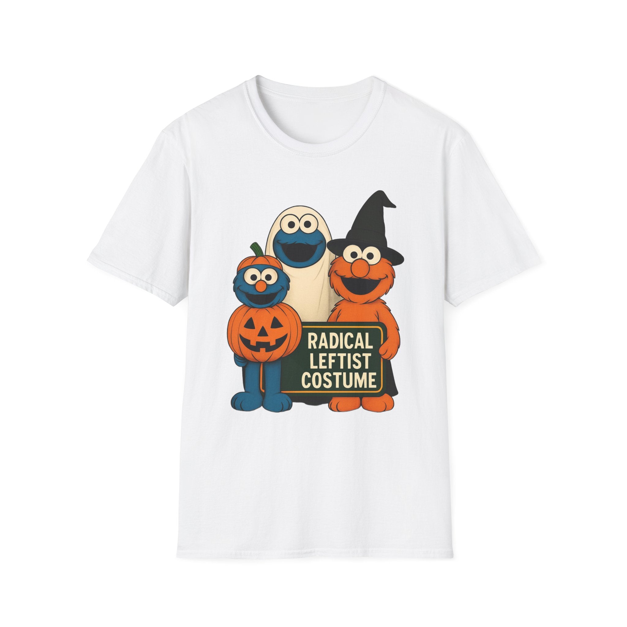 Radical Leftist Costume T-Shirt, Halloween gift Nostalgia Puppets Kindness Diversity Social Justice Anti-Trump Tee, Unisex Softstyle Top