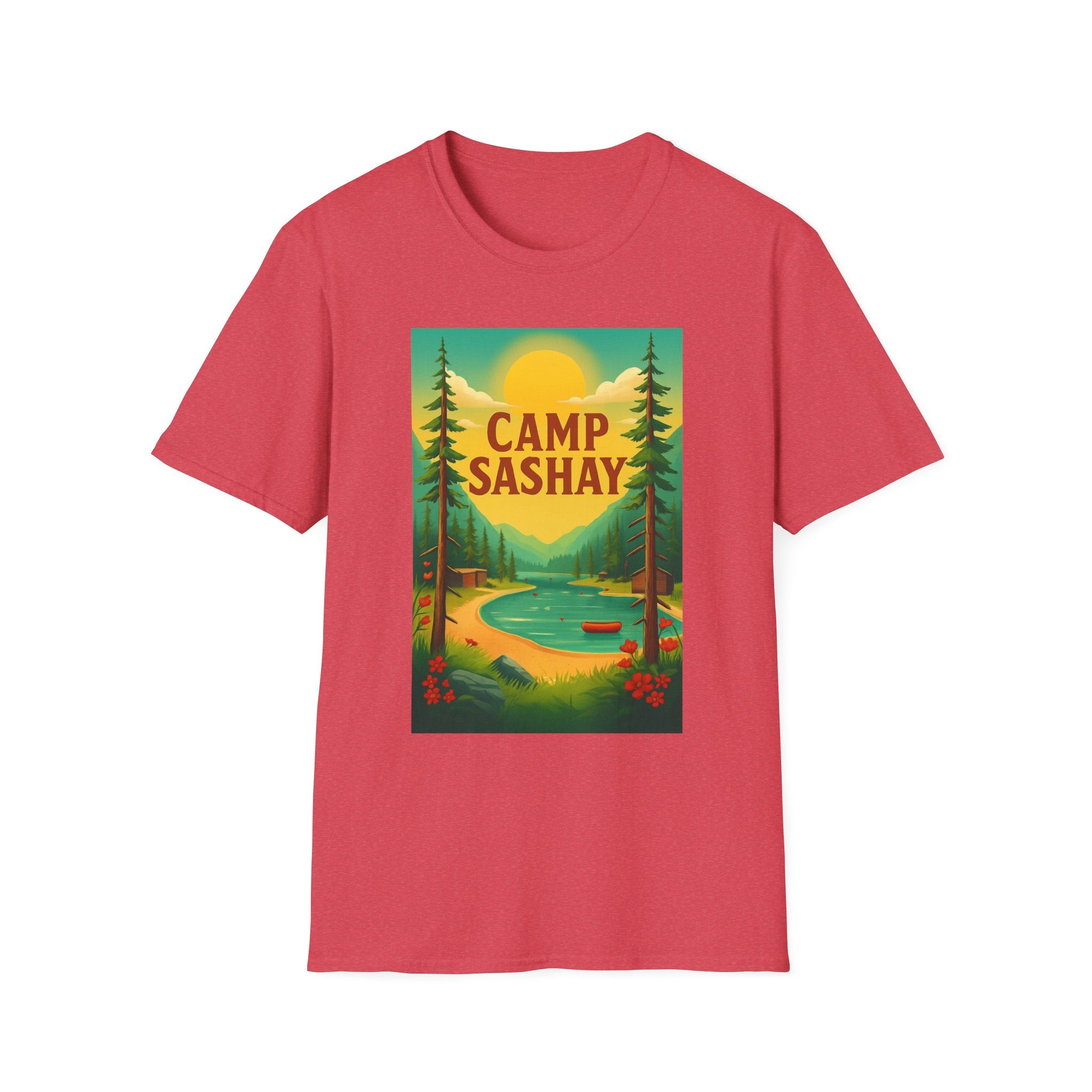 Camp Sashay carnival Unisex Softstyle T-Shirt, Vintage Camping Tee, Outdoor Adventure Shirt, Summer Vibes T-Shirt, Gift for Nature Lovers
