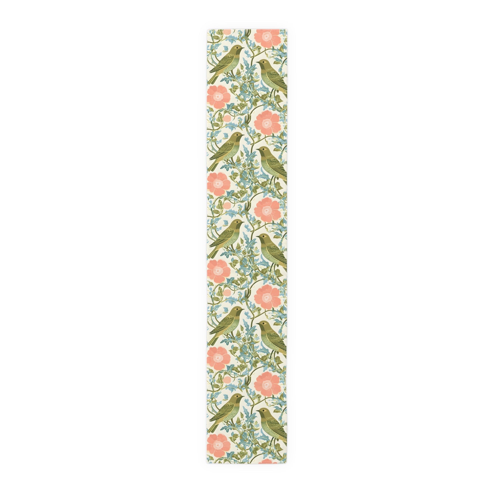 Birds and Blooms Table Runner, Cottagecore Decor, Spring Table Setting, Farmhouse Style, Gift for Home