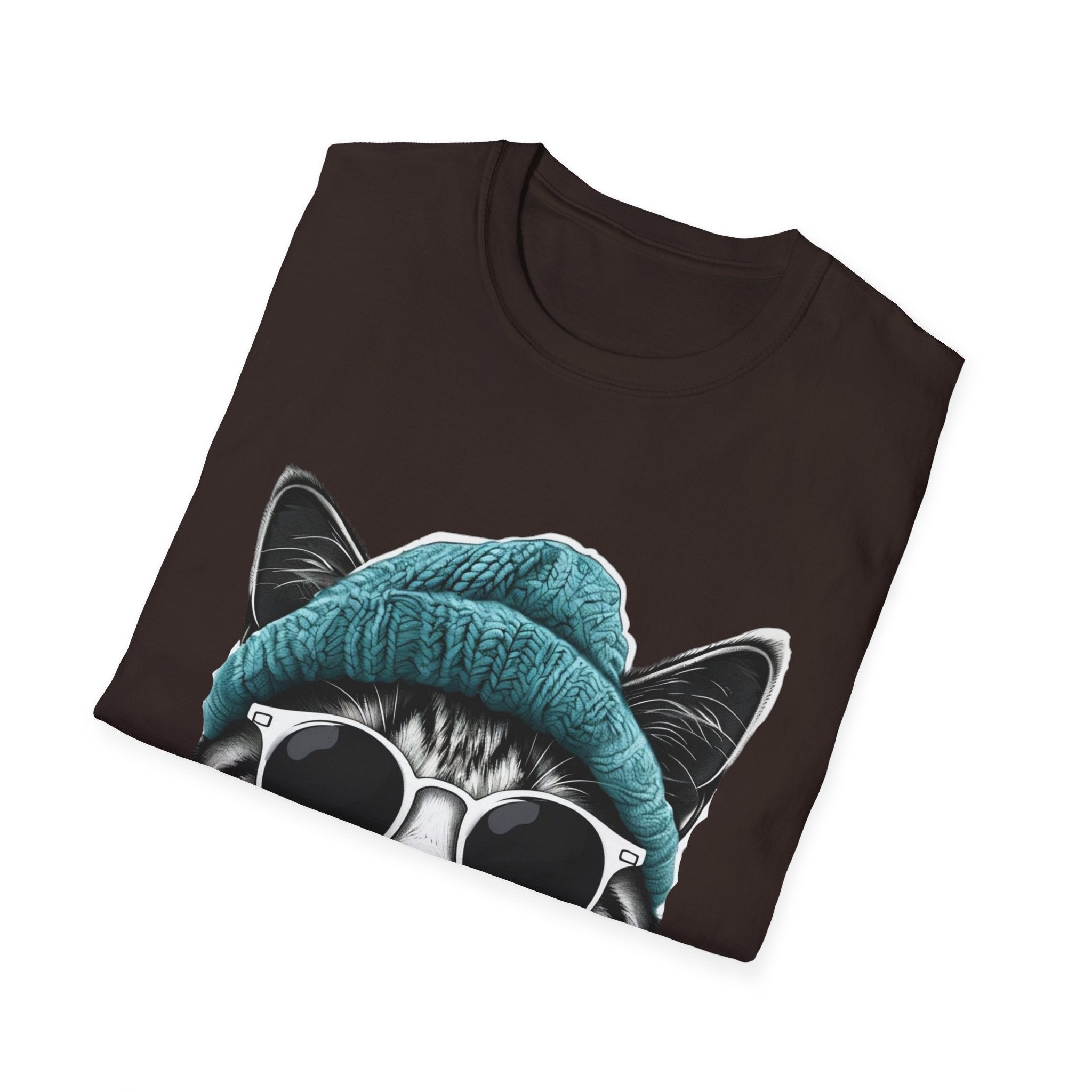 Cool cat with a Knit Cap Cat lovers gift unisex tshirt