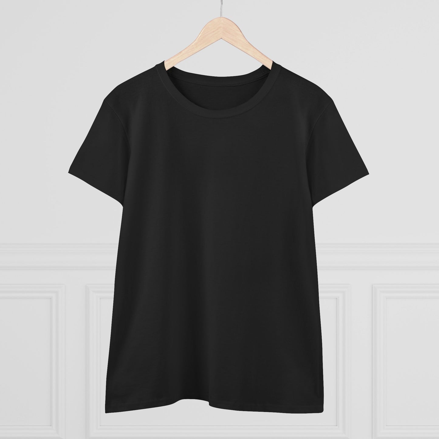 Artistic Goldfish Graphic Women's Midweight Cotton Tee koi On back of tee