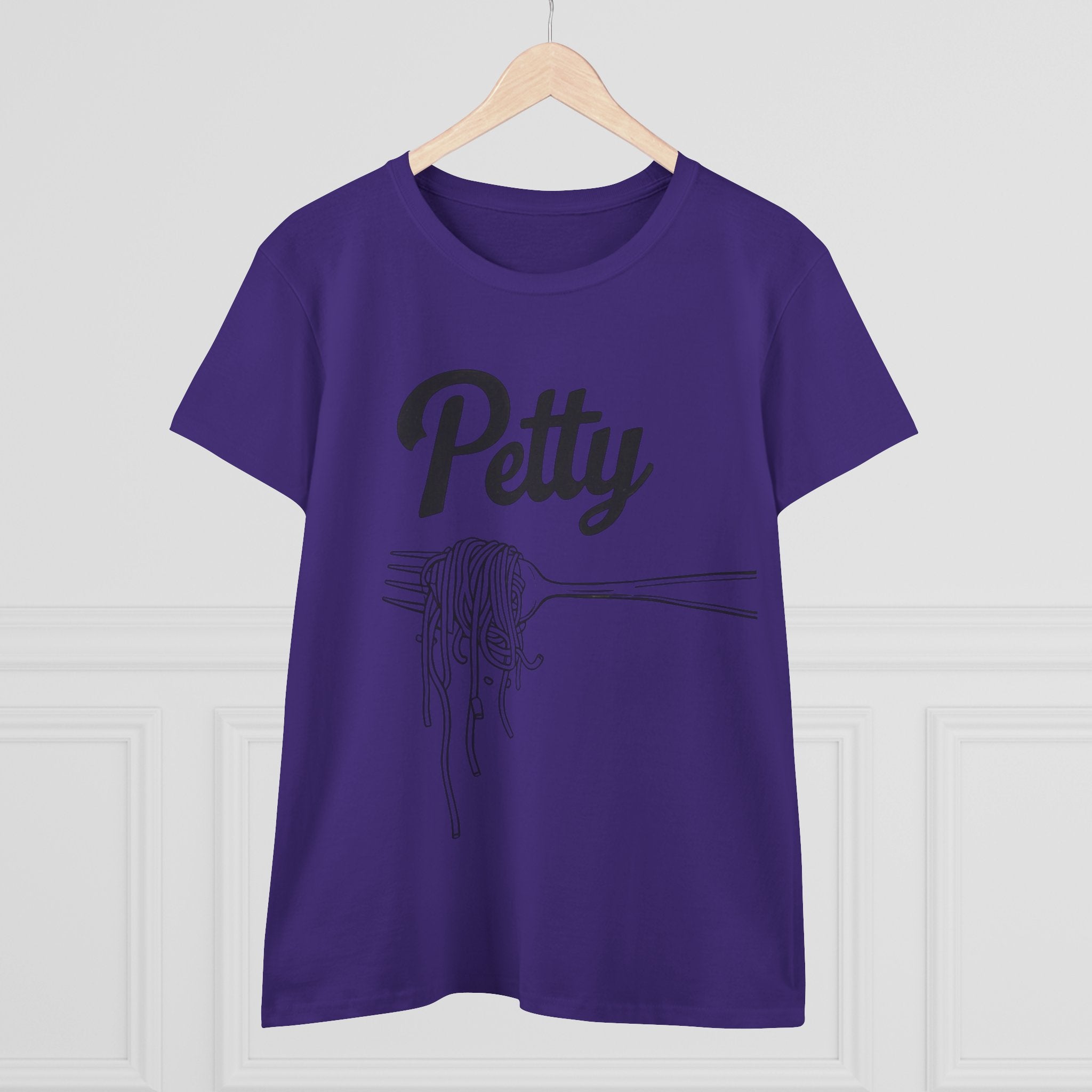 Petty spaghetti Women's Cotton Tee, Funny Graphic Tee, Casual Shirt, Gift for Foodies, Birthday Gift, Quirky Apparel gift for her