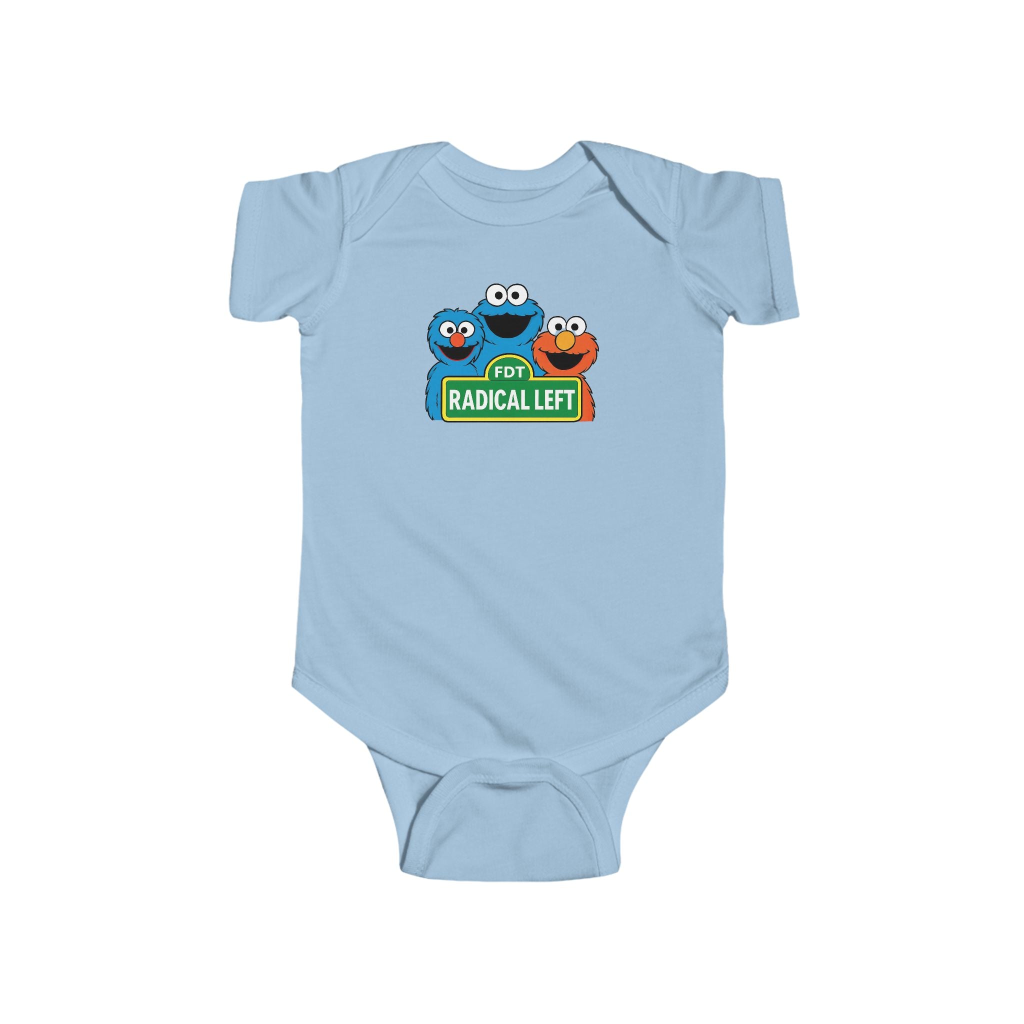 Cute Baby Gift Bodysuit with "Radical Left" Design, FDT Onesie, political Gift, Baby Shower Present, Adorable, liberal gifT Political gift