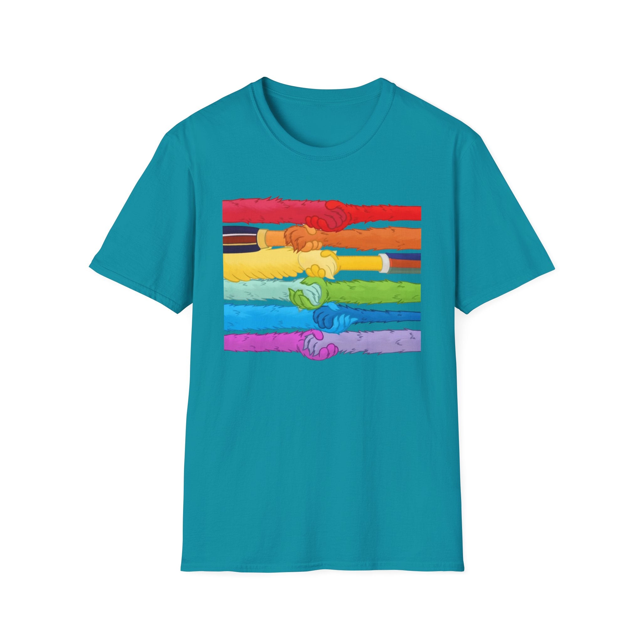 Pride Unity T-Shirt, Unisex Graphic Tee, LGBTQ+ Pride Shirt, Colorful Equality Apparel, Rainbow Friendship Tee, Support & Celebrate