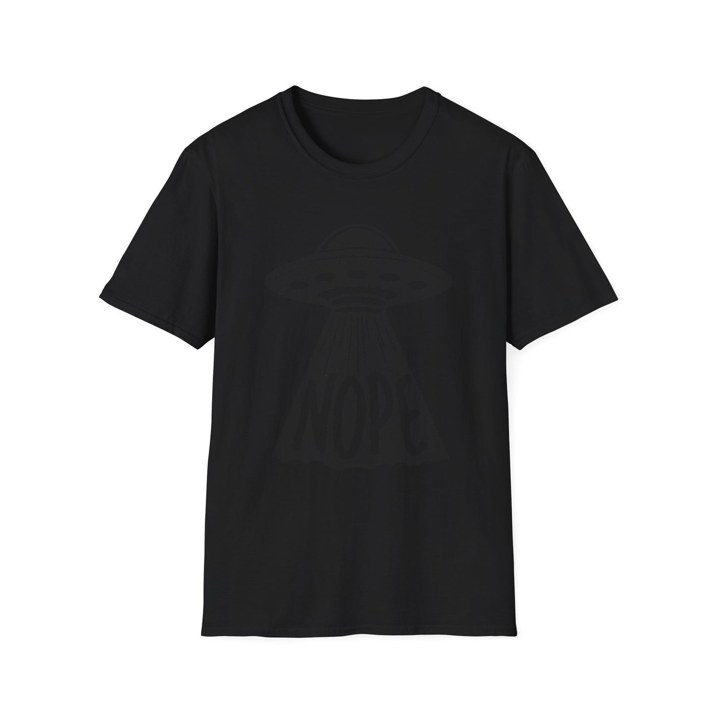 Extraterrestrials say Nope Unisex Softstyle T-Shirt - Funny Alien Design, UFO Lover Gift, Space Enthusiast Tee, Sci-Fi Graphic Shirt, Cosmic