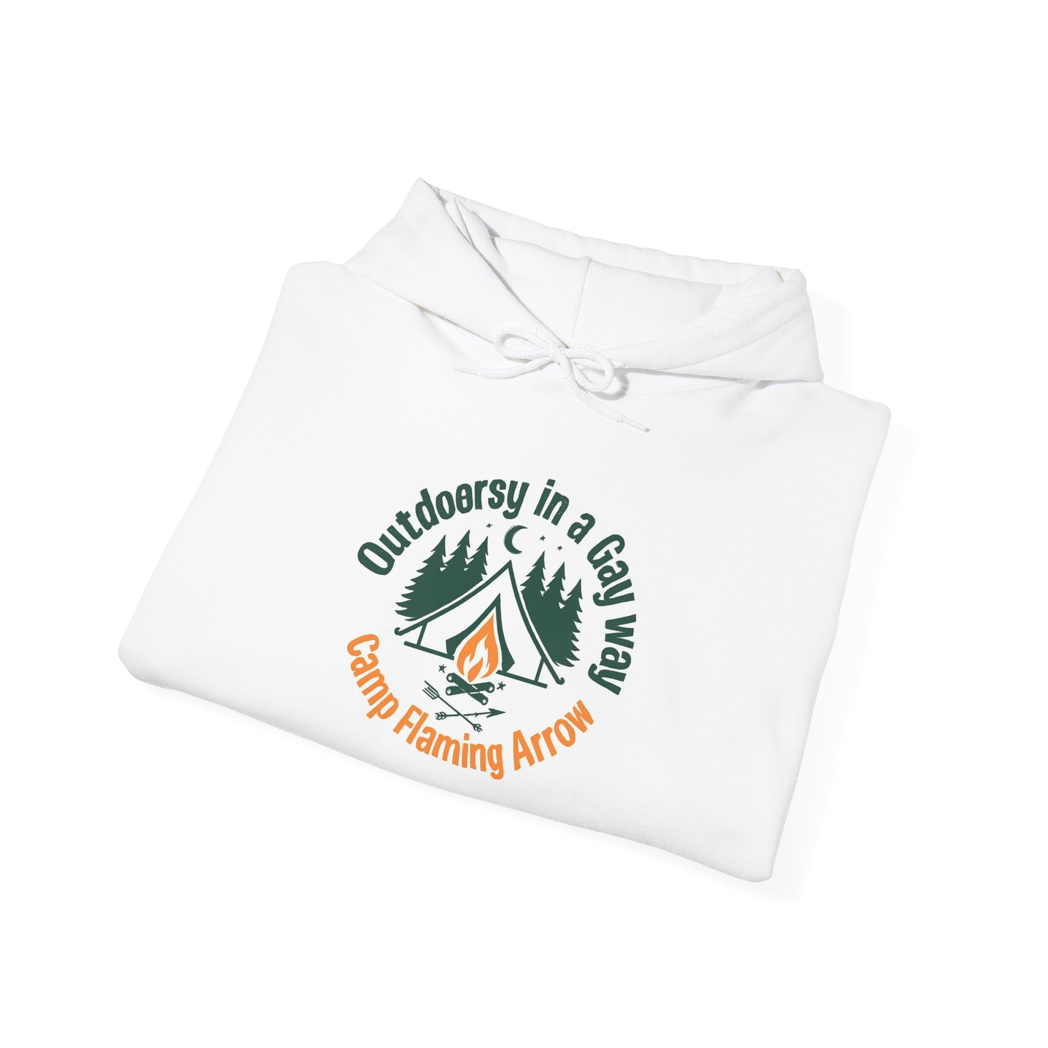 Outdoorsy in a gay way Summer Camp LGBTQ+ Hooded Sweatshirt, Gay Pride Outdoor Carnival P Town Social Justice Gift, Unisex Hoodie