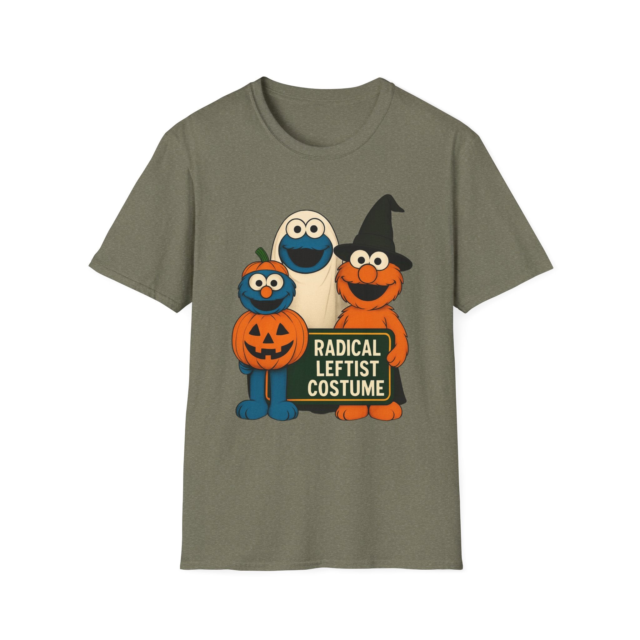 Radical Leftist Costume T-Shirt, Halloween gift Nostalgia Puppets Kindness Diversity Social Justice Anti-Trump Tee, Unisex Softstyle Top