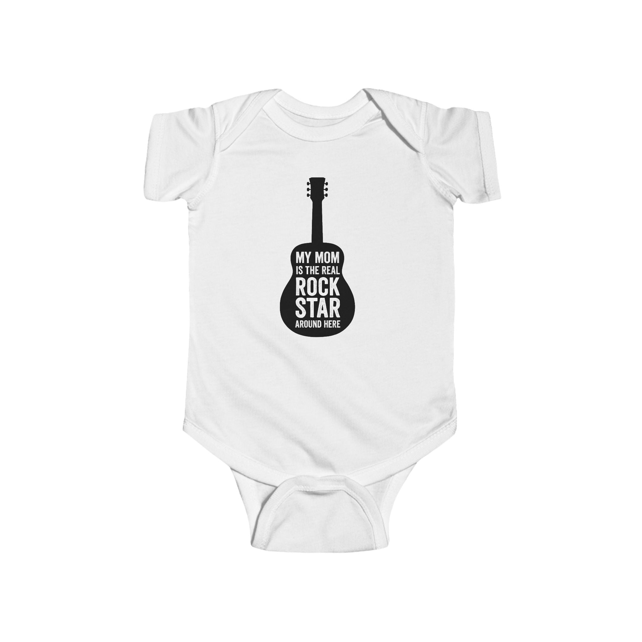Infant Bodysuit, My Mom is the Real Rockstar, Baby Clothes, Onesie, Newborn Outfit, Baby Shower Gift