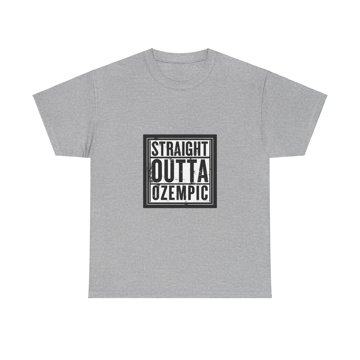 Unisex Tee, Funny Straight Outta Ozempic Design, Sarcastic Graphic Tee, Humor T-Shirt, Health Gift, Medication Joke Shirt