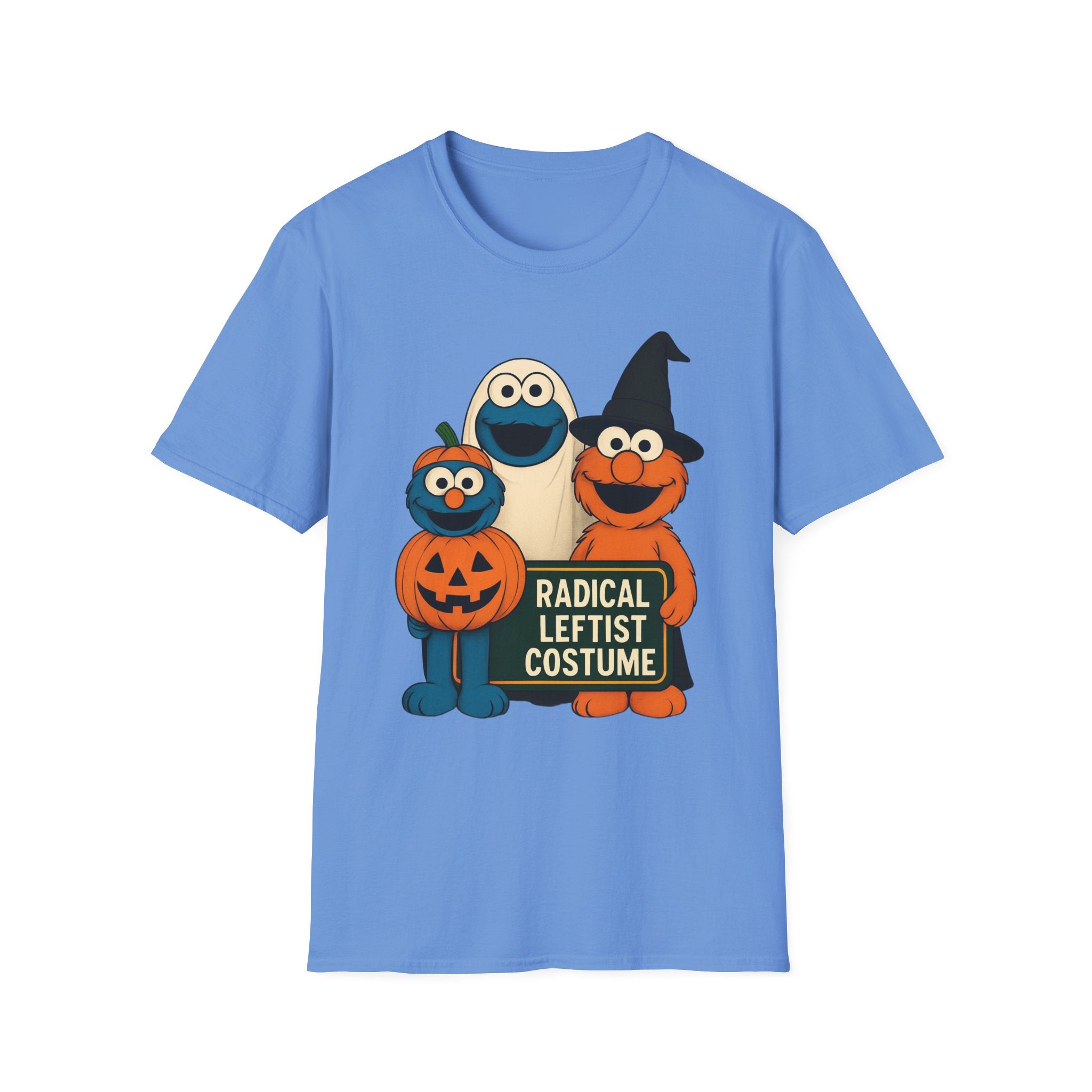 Radical Leftist Costume T-Shirt, Halloween gift Nostalgia Puppets Kindness Diversity Social Justice Anti-Trump Tee, Unisex Softstyle Top