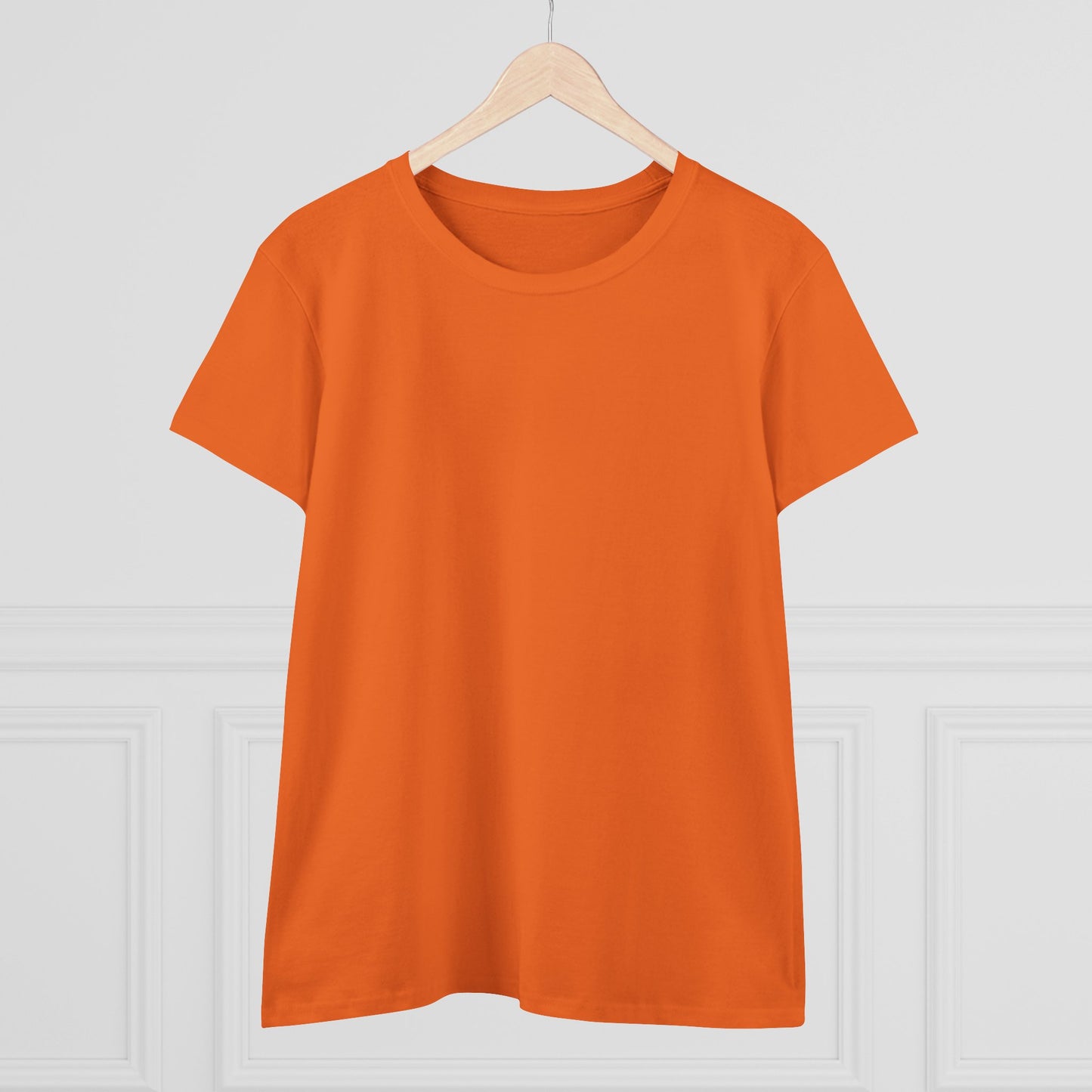 Artistic Goldfish Graphic Women's Midweight Cotton Tee koi On back of tee