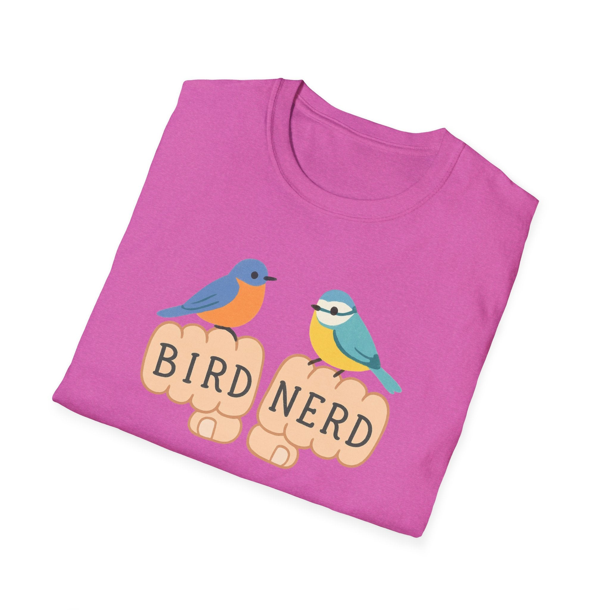 Bird Nerd Unisex Softstyle T-Shirt, Perfect for Bird Lovers, Nature Enthusiasts, Gift for Birdwatchers, Casual Wear,  Apparel bird gift