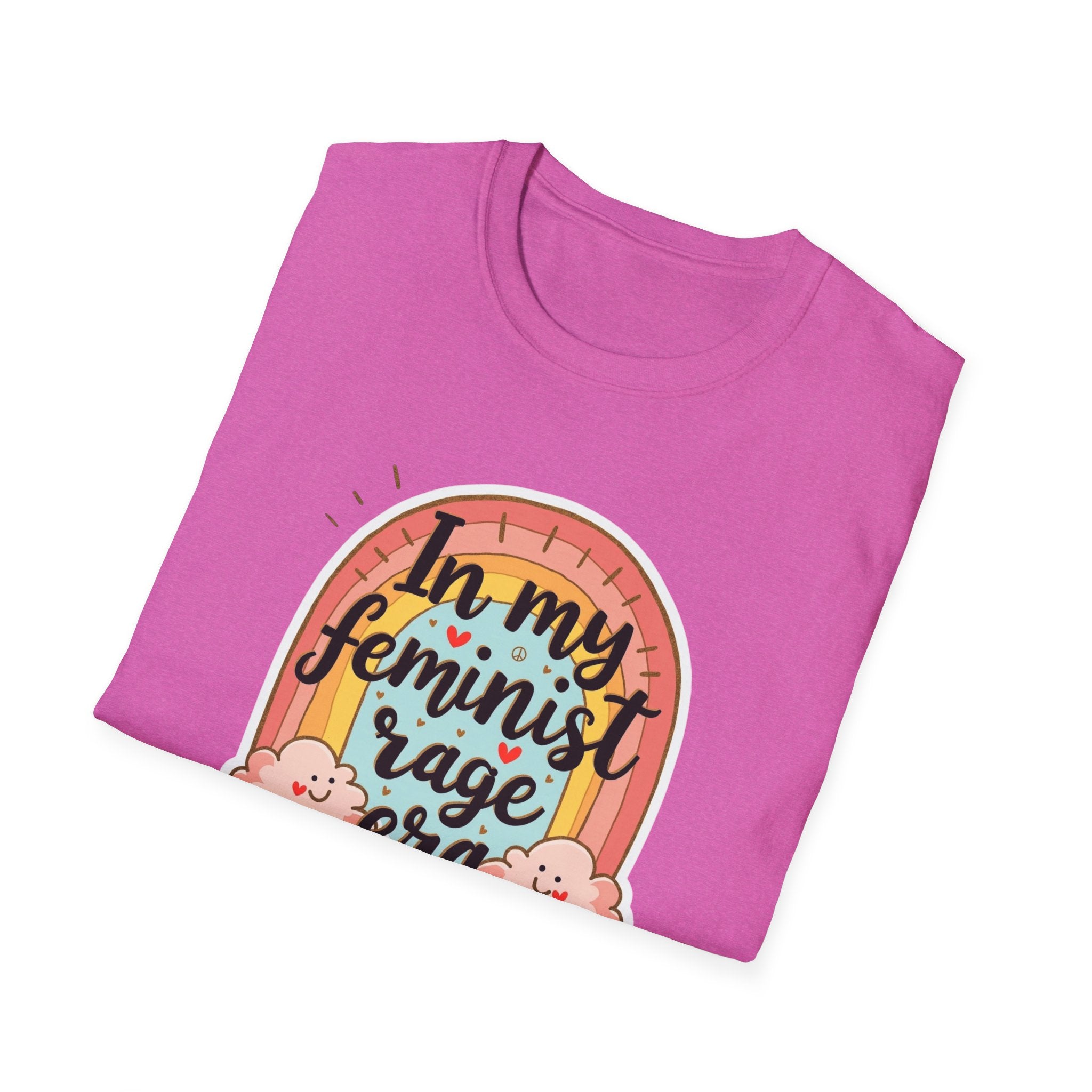 In My Feminist Rage Era Rainbow Tee - Unisex Softstyle T-Shirt, Empowerment Shirt, Gift for Activists,  Pride Apparel, Statement T-shirt