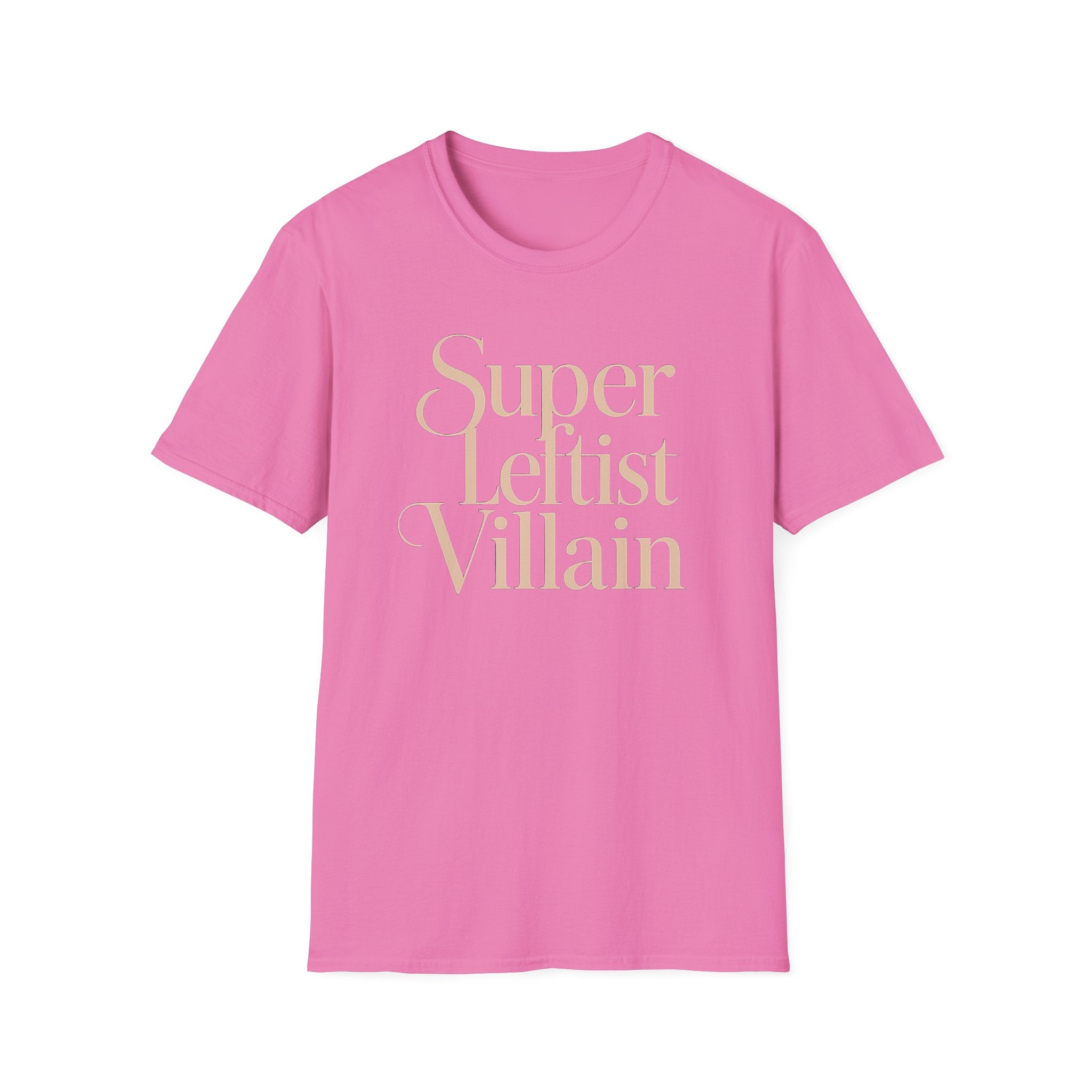 Super Leftist Villain Softstyle T-Shirt, Anti Trump Activist Shirt, Political Streetwear, Leftist Peace Love Tee, Social Justice Gift