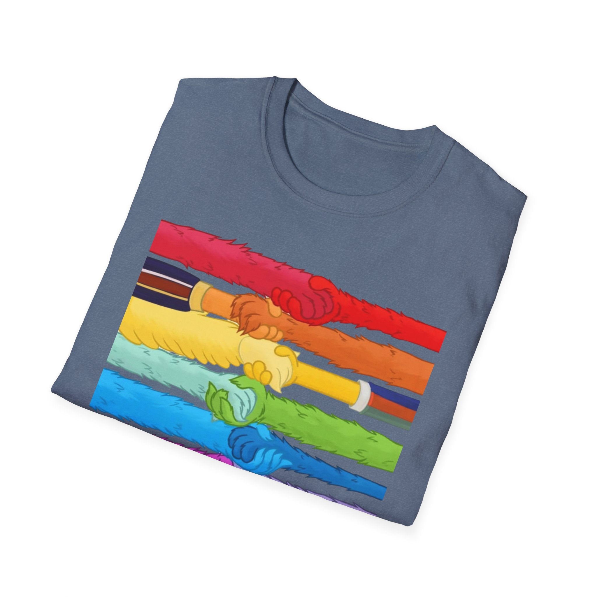 Pride Unity T-Shirt, Unisex Graphic Tee, LGBTQ+ Pride Shirt, Colorful Equality Apparel, Rainbow Friendship Tee, Support & Celebrate