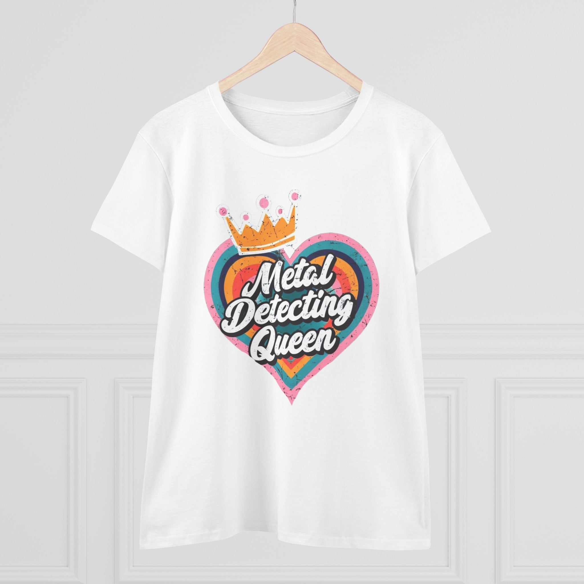 Metal Detecting Queen T-Shirt, Fun Tee for Hobbyists, Gift for Treasure Hunters, Everyday Casual Wear, Perfect for Outdoors