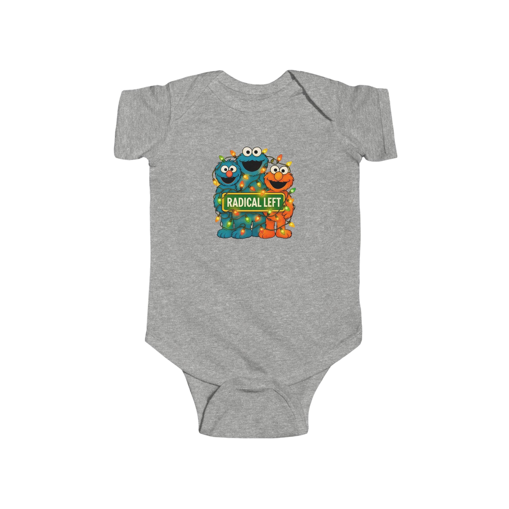 Radical Left Funny Infant Bodysuit, Anti-Trump Baby Gift, Social Justice Christmas Onesie, Kindness and Diversity Political Humor,