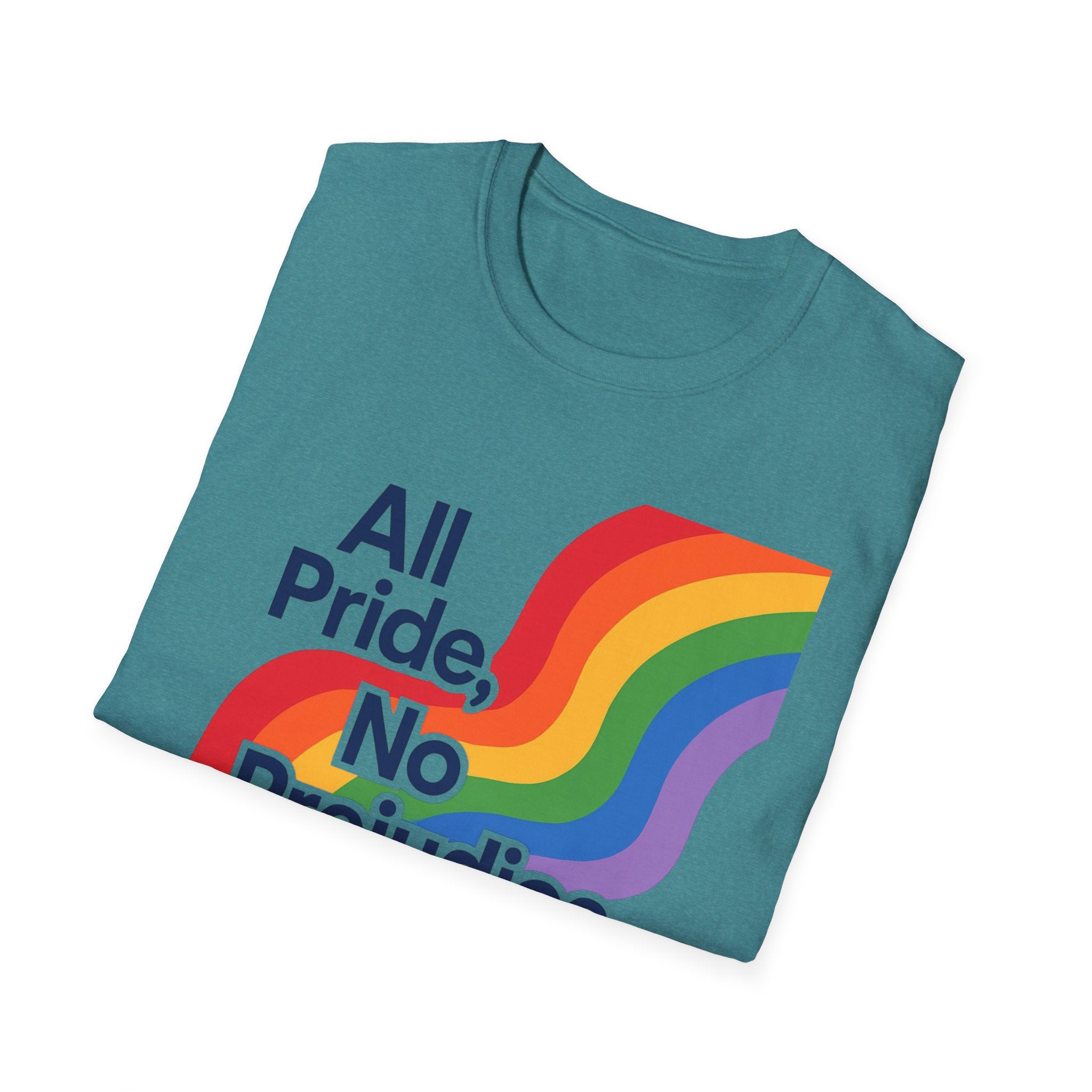 All pride no prejudice Pride Awareness Tee rainbow gift social justice T shirt