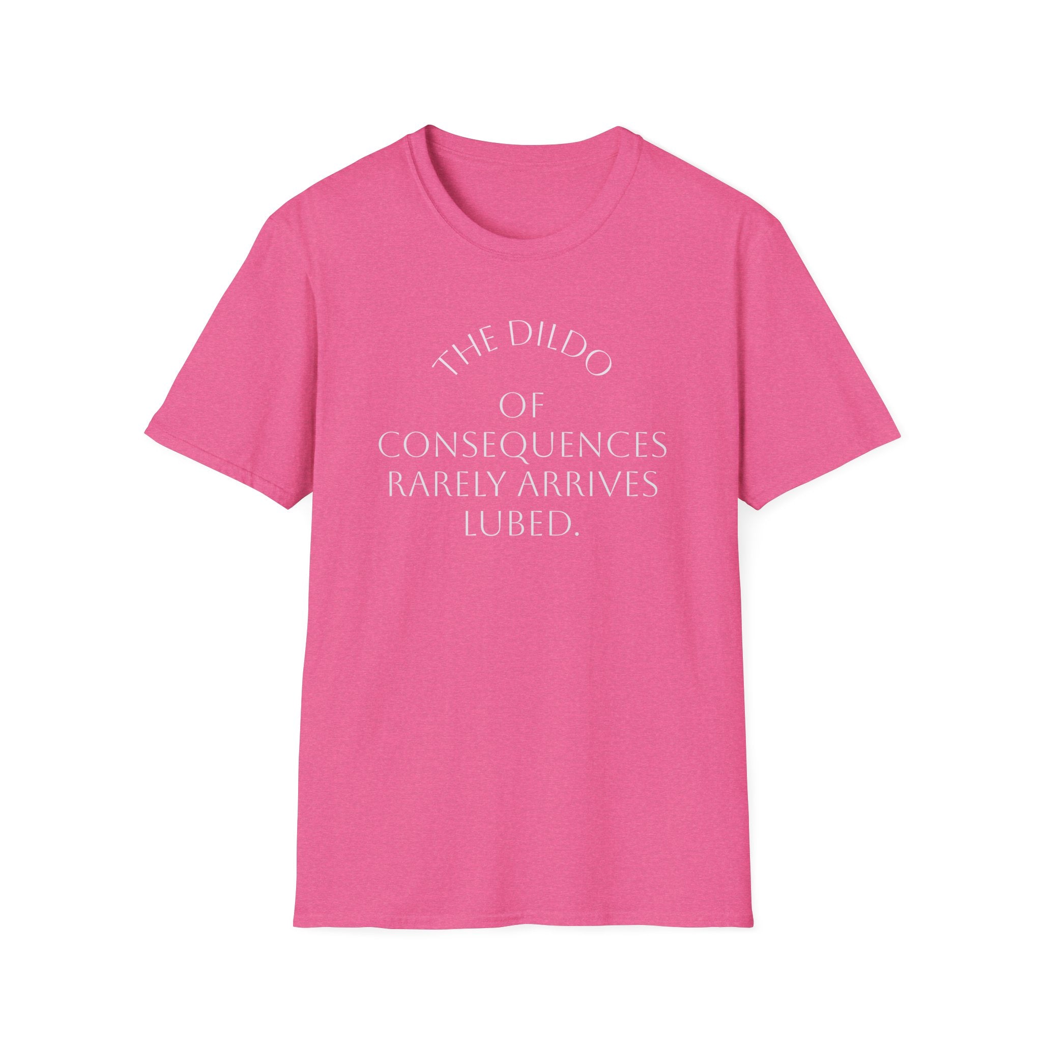 Bad Karma Unisex Softstyle T-Shirt, Humorous Dildo of Consequences Tee, Sarcastic Graphic Shirt, Novelty Gift Apparel, Unisex Tshirt
