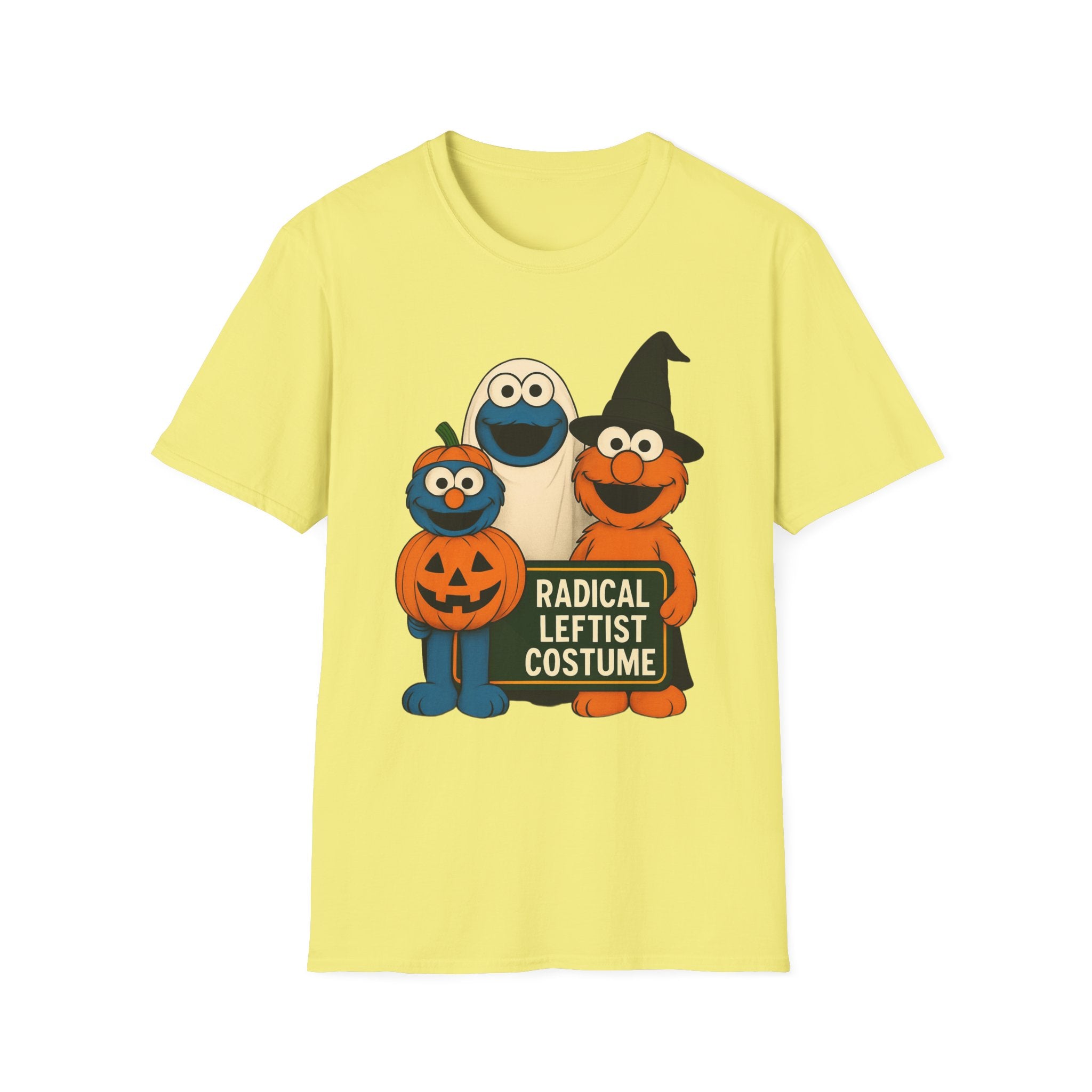 Radical Leftist Costume T-Shirt, Halloween gift Nostalgia Puppets Kindness Diversity Social Justice Anti-Trump Tee, Unisex Softstyle Top