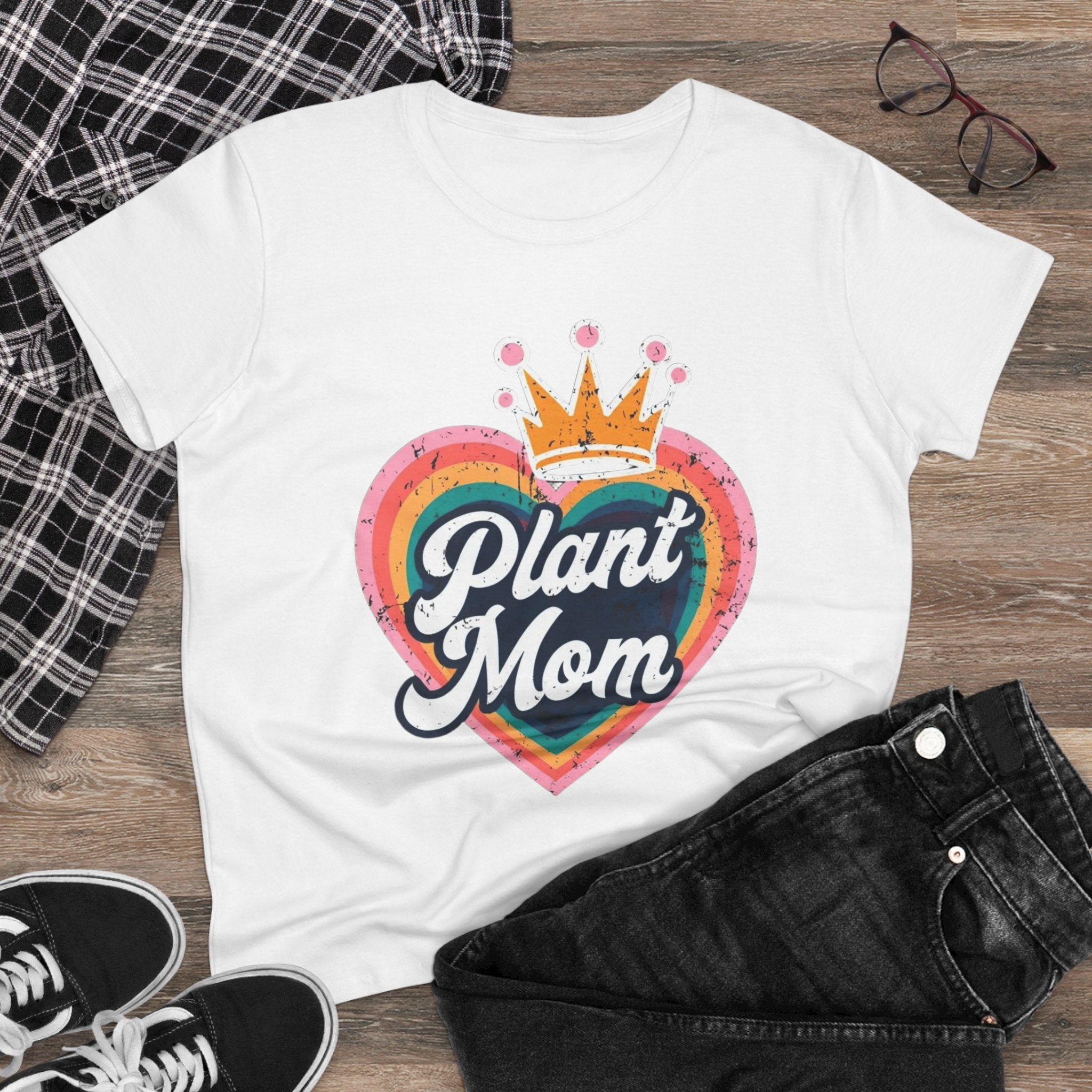 Plant Mom Cotton Tee - Perfect Gift for Plant Lovers, Women's Graphic Shirt, Casual Wear, Eco-Friendly Fashion, Birthday Gift garden