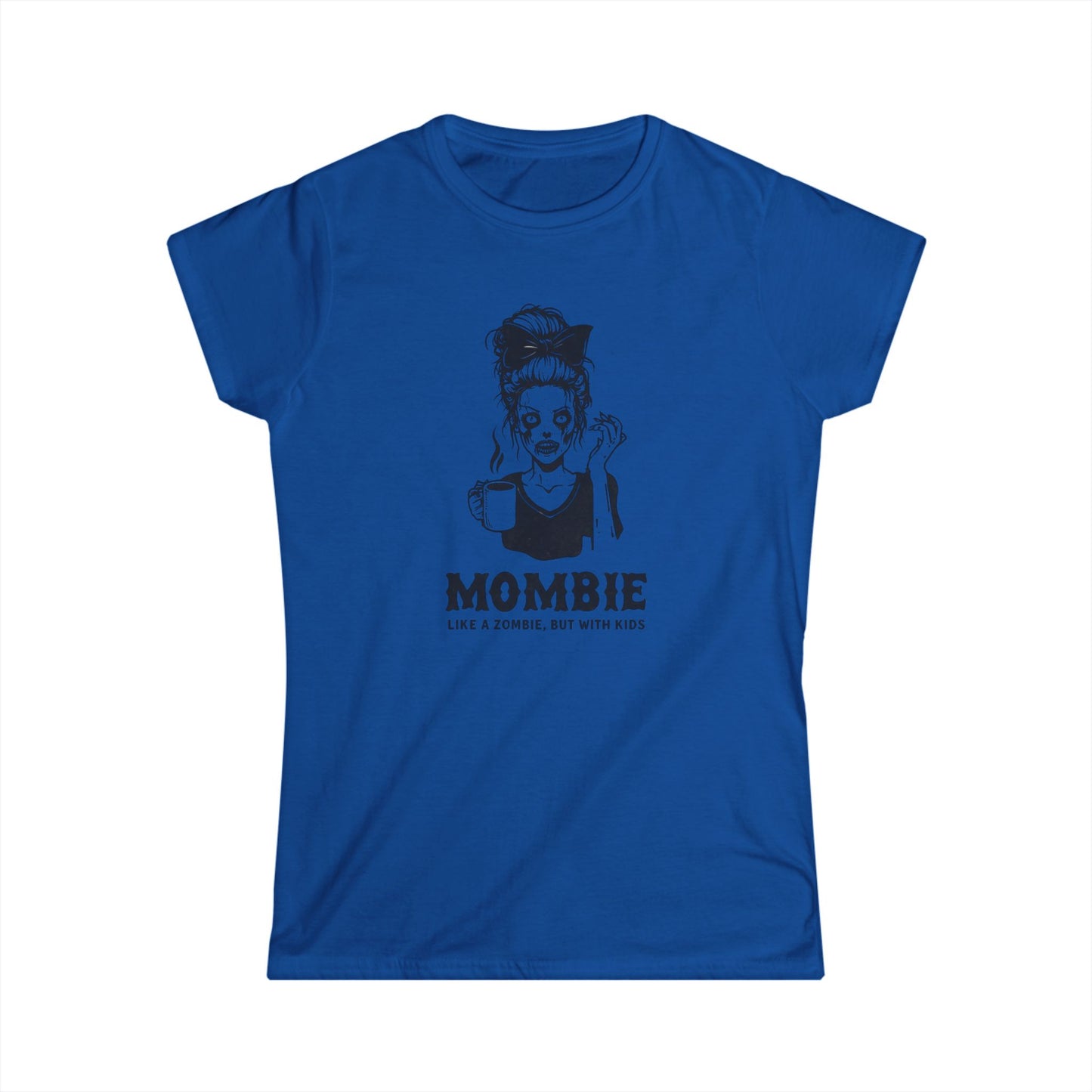 Women's Softstyle Tee - Mombie Zombie Kids, Funny Mom Shirt, Mom Life Tee, Halloween Shirt, Softstyle Tee for Women, Mom Gift