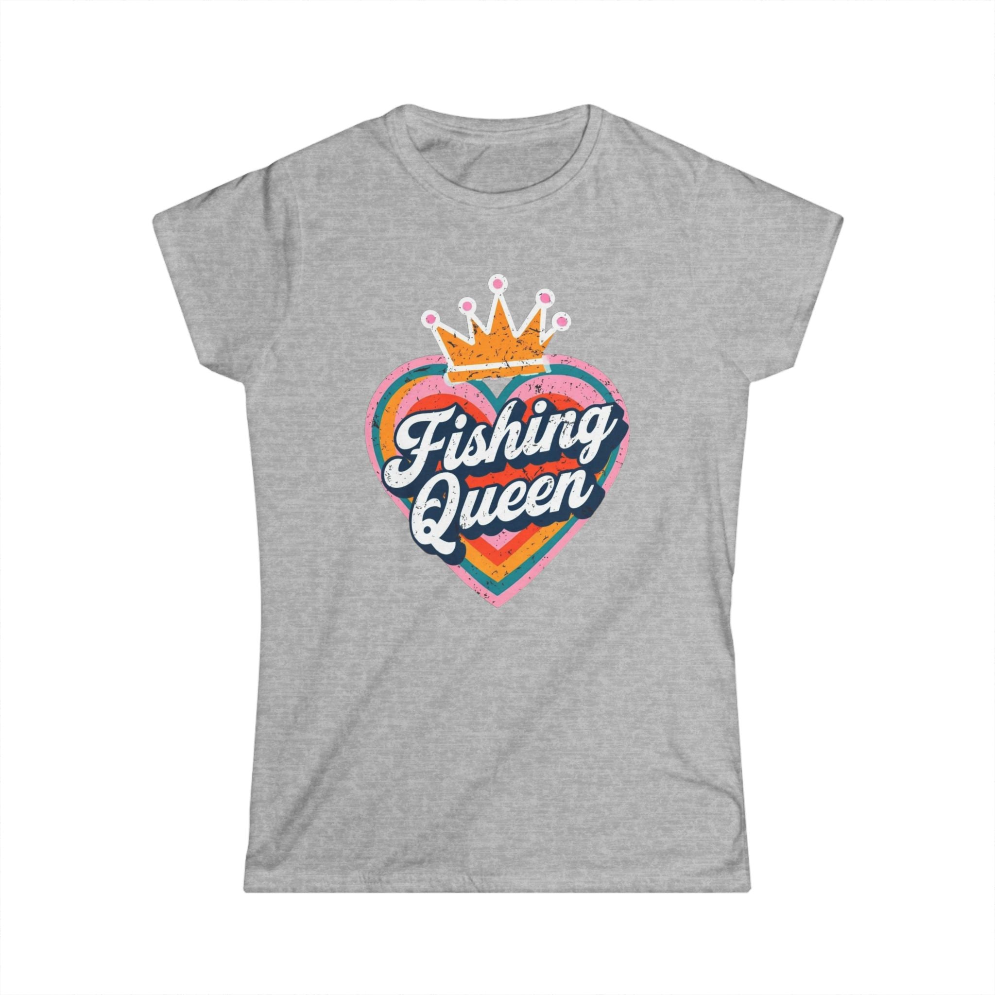 Fishing Queen Softstyle Tee - Perfect for Fishing Enthusiasts, Summer Vacation, Gifts for Her, Outdoor Adventures, Women's T-Shirt