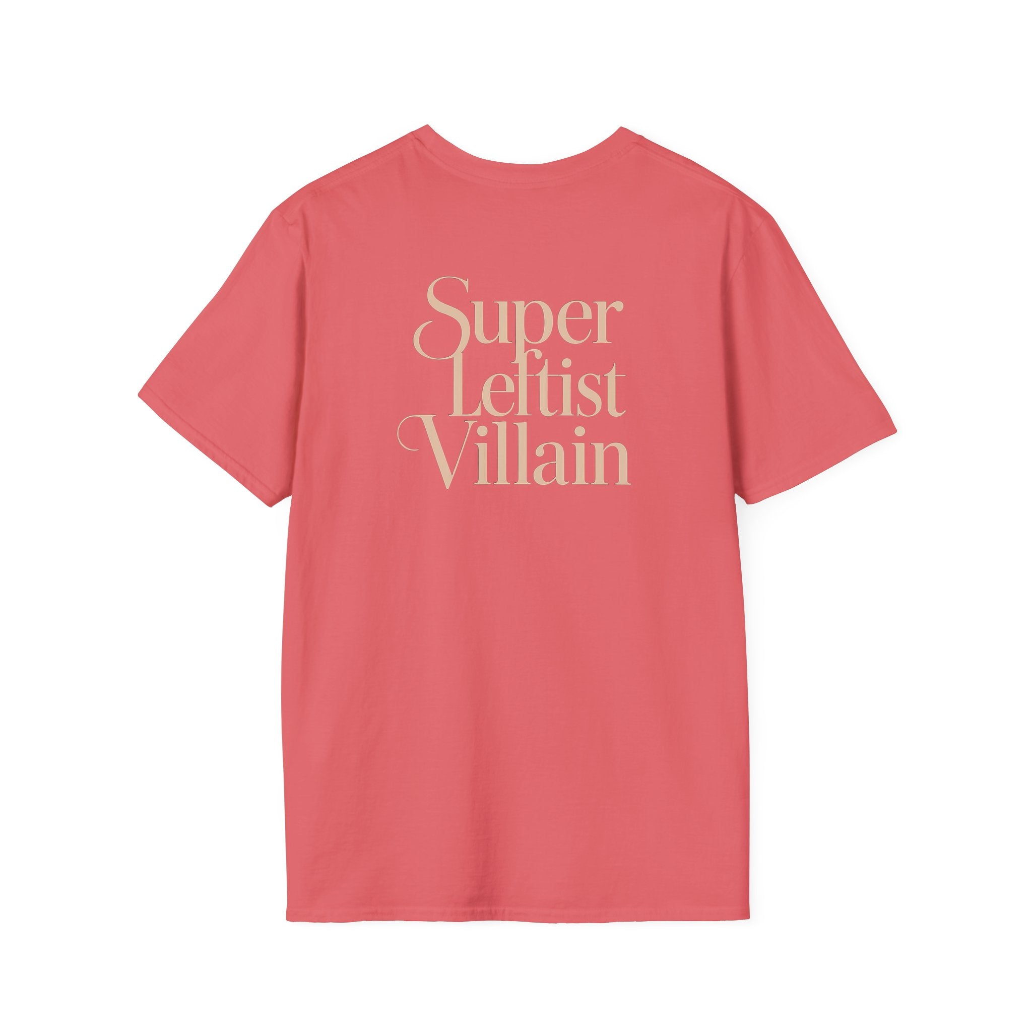 Super Leftist Villain Softstyle T-Shirt, Anti Trump Activist Shirt, Political Streetwear, Leftist Peace Love Tee, Social Justice Gift