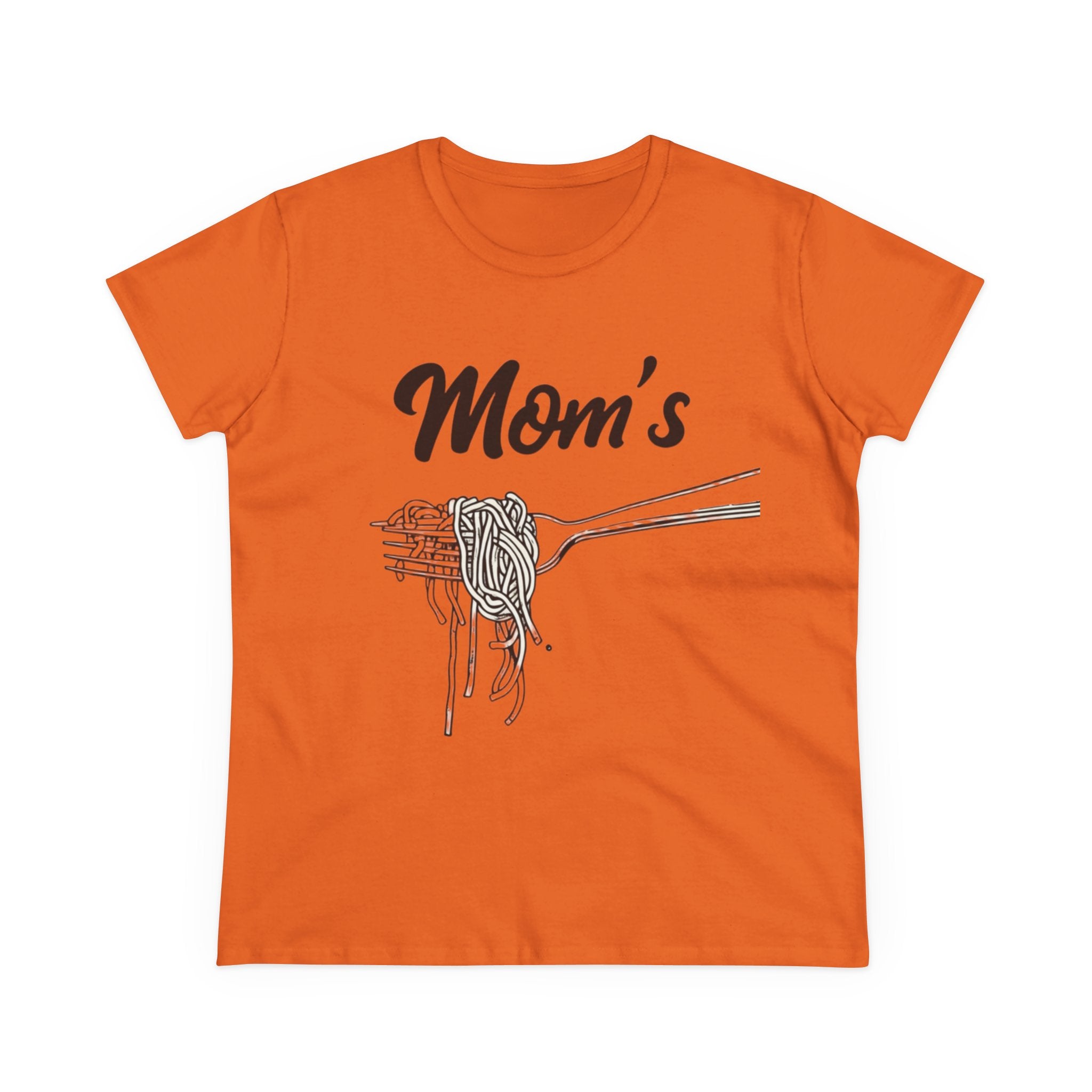 Mom's Spaghetti Tee - Women's Midweight Cotton T-Shirt, Gift for Mother's Day, Foodie Shirt, Casual Wear, Cozy Top