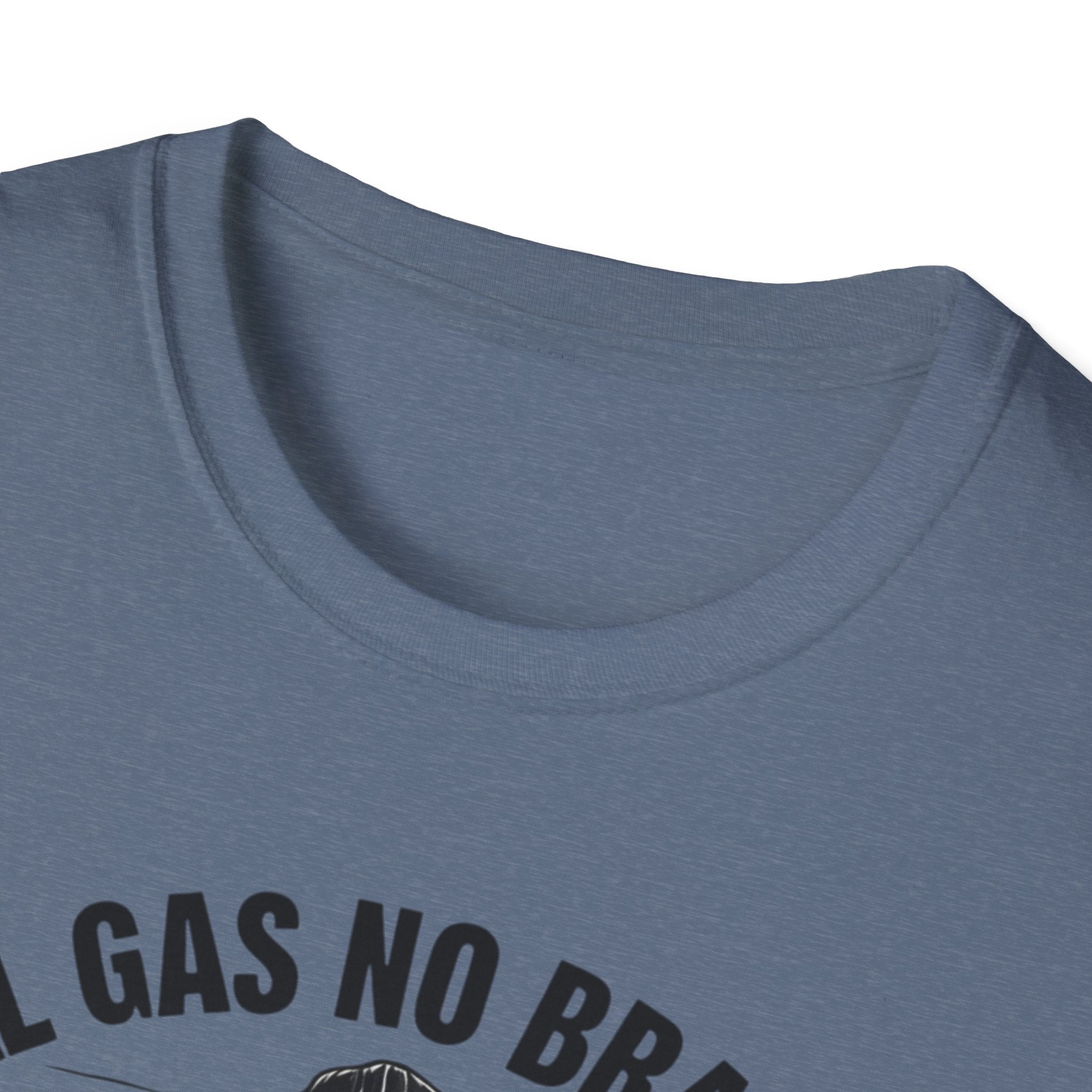 All Gas No Brakes Tee, Beach Party Skull Unisex Softstyle T-Shirt, Summer Skeleton Shirt, Vacation Graphic Top, Surfing Skeleton Apparel