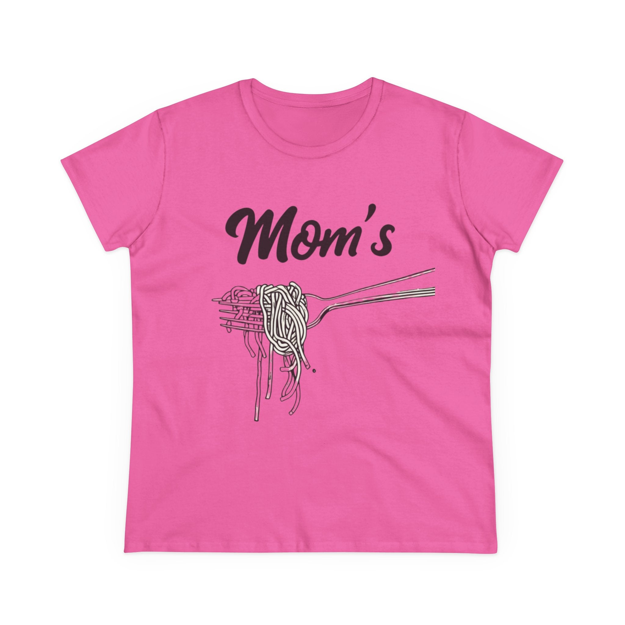 Mom's Spaghetti Tee - Women's Midweight Cotton T-Shirt, Gift for Mother's Day, Foodie Shirt, Casual Wear, Cozy Top