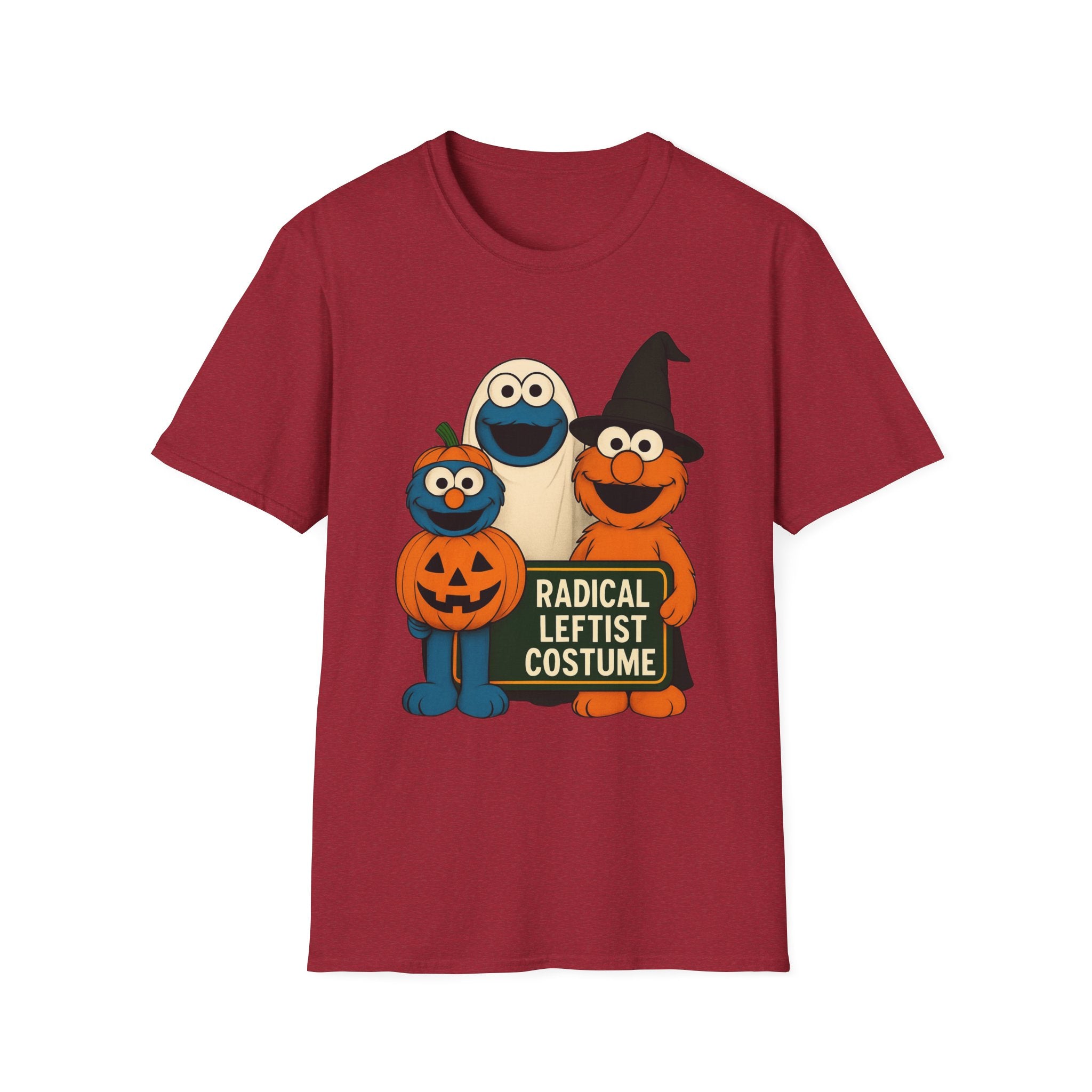 Radical Leftist Costume T-Shirt, Halloween gift Nostalgia Puppets Kindness Diversity Social Justice Anti-Trump Tee, Unisex Softstyle Top