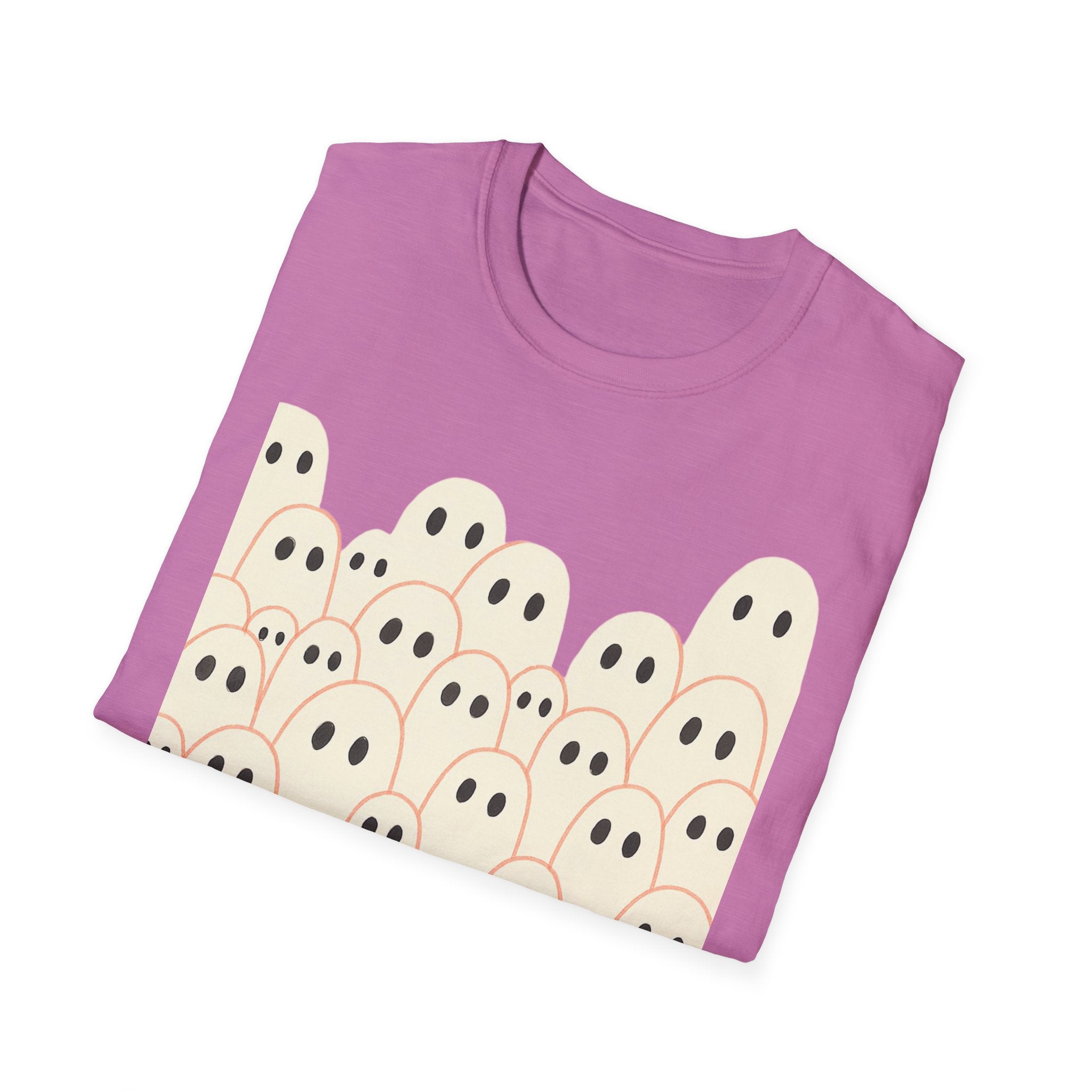 Ghost Spooky Cute Goth Halloween Unisex Softstyle T-Shirt, Halloween Shirt, Ghost Lover Gift, Halloween Costume, Halloween Party Tee, Gothic