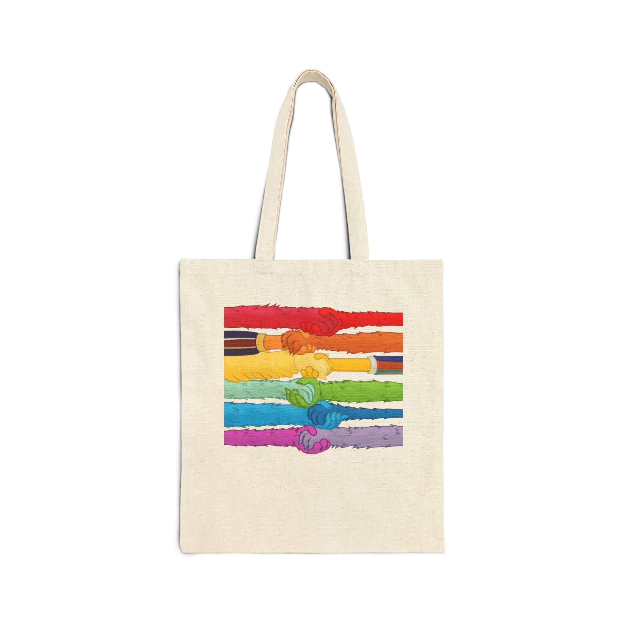 Kindness and diversity matter! Colorful Pride Cotton Tote Bag, Eco-Friendly Shopping Bag, LGBTQ+ Gift, anti trump Canvas Tote