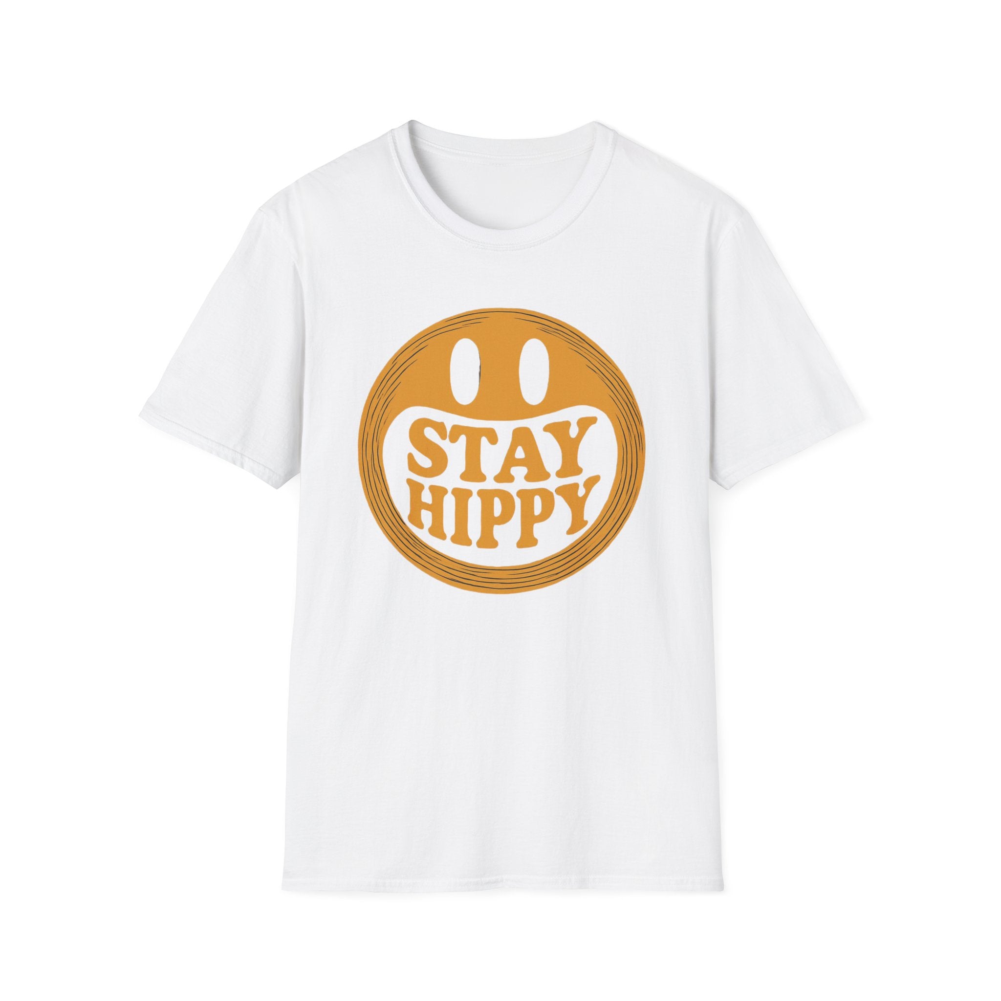 Stay Hippy Stay Happy Unisex T-Shirt, Hippie Graphic Tee, Positive Vibes Shirt, Bohemian Clothing, Festival Attire boho