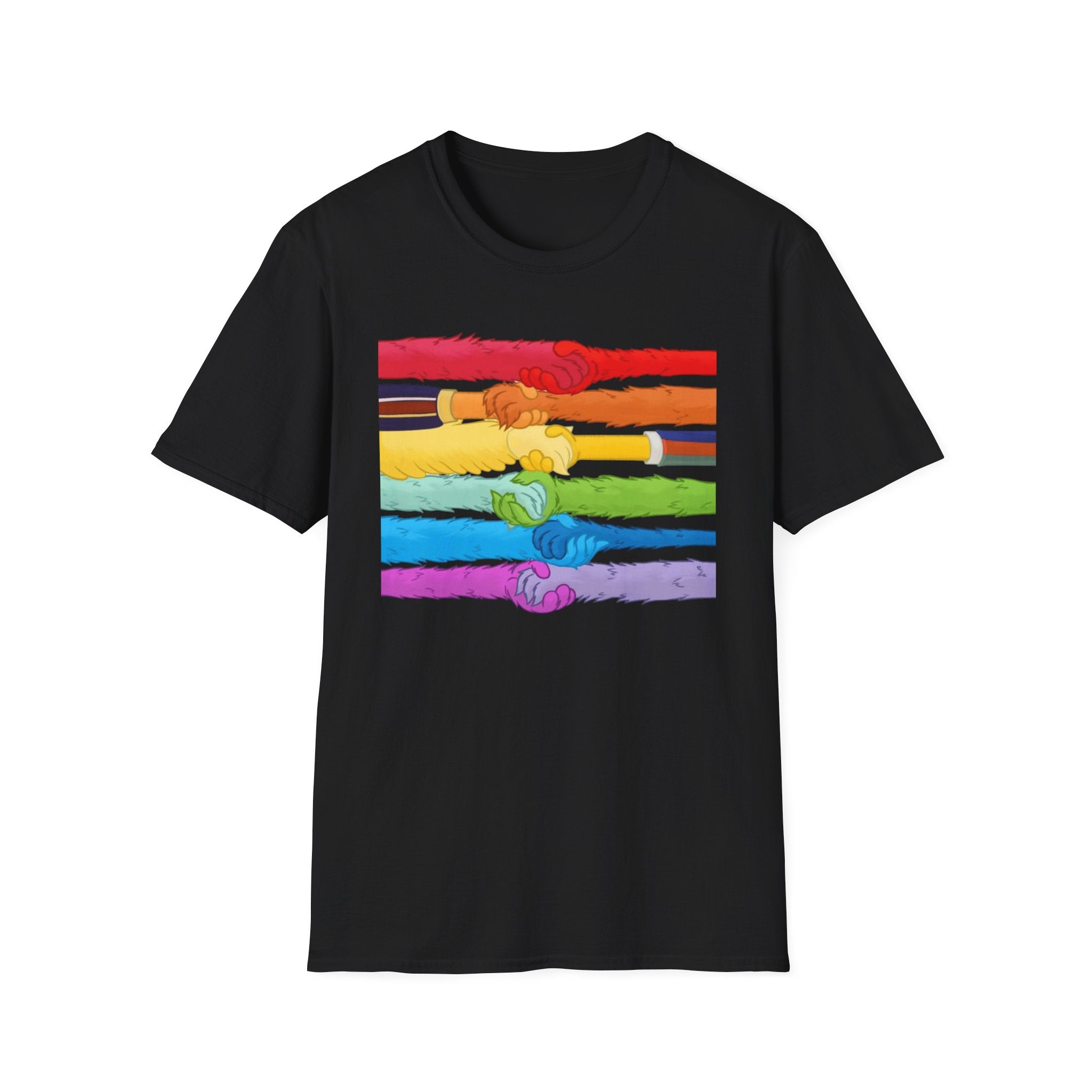 Pride Unity T-Shirt, Unisex Graphic Tee, LGBTQ+ Pride Shirt, Colorful Equality Apparel, Rainbow Friendship Tee, Support & Celebrate