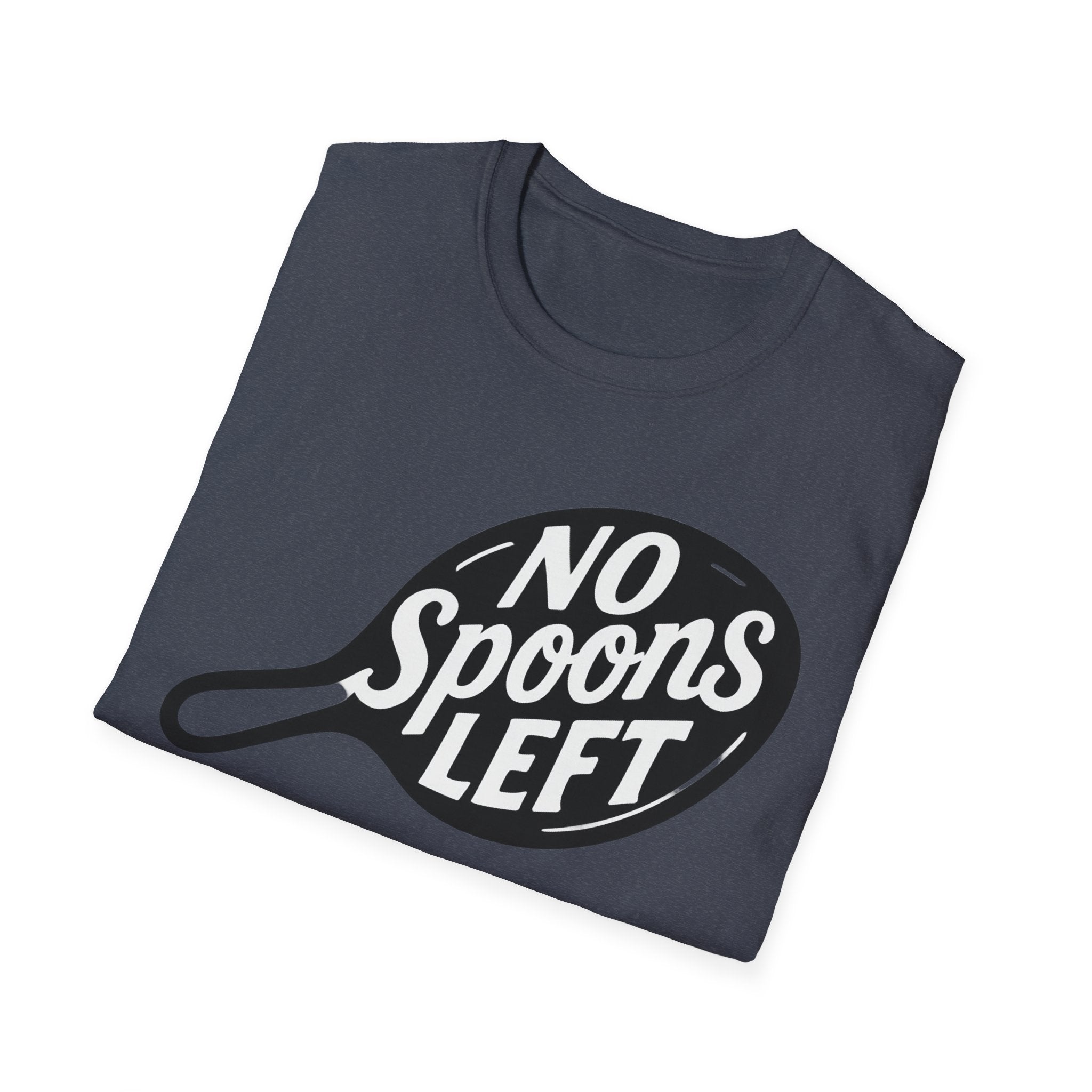 No spoons left chronic Illness Awareness Unisex Soft T-Shirt, Spoonie Shirt, Invisible Health Conditions Tee, Chronic Illness Support Top