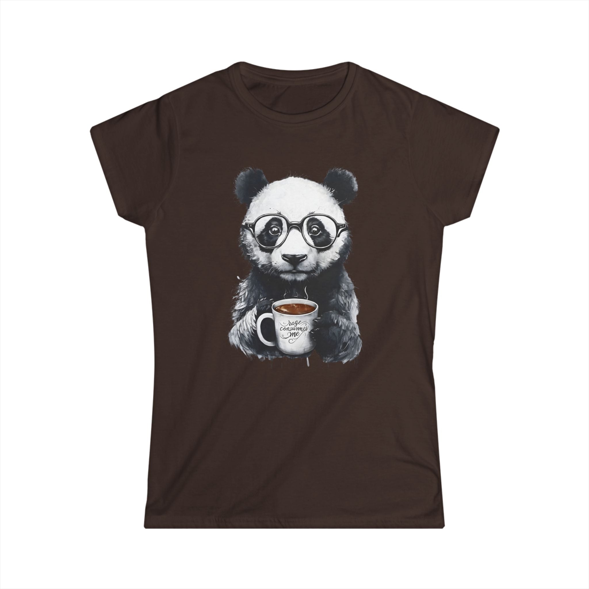 Rage consumes me panda T-Shirt, Women's Graphic Tee, Softstyle Top, Cute Animal Shirt, Funny Panda Gift