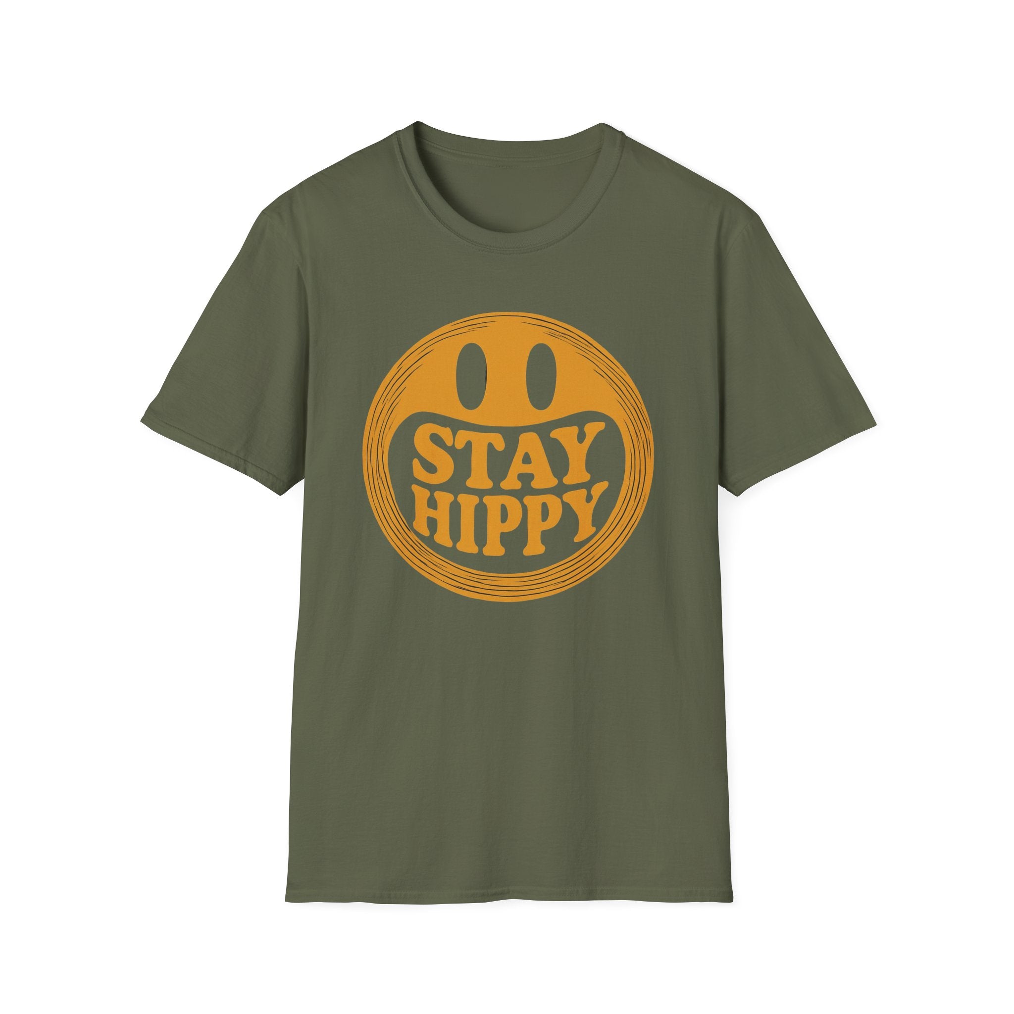 Stay Hippy Stay Happy Unisex T-Shirt, Hippie Graphic Tee, Positive Vibes Shirt, Bohemian Clothing, Festival Attire boho