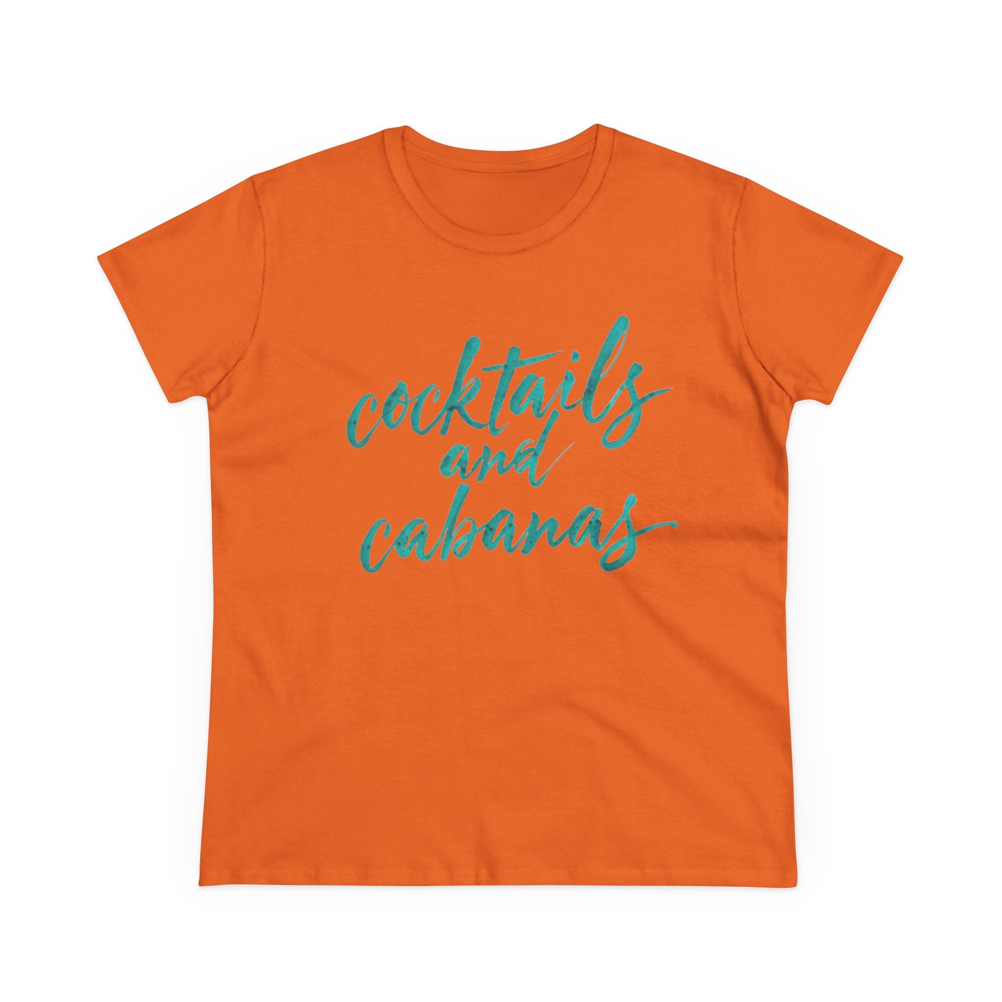 Cocktails and Cabanas Tee - Women's Midweight Cotton Shirt, Beachwear, Summer Top, Vacation Outfit, Casual Wear, Gift for Her, Pool