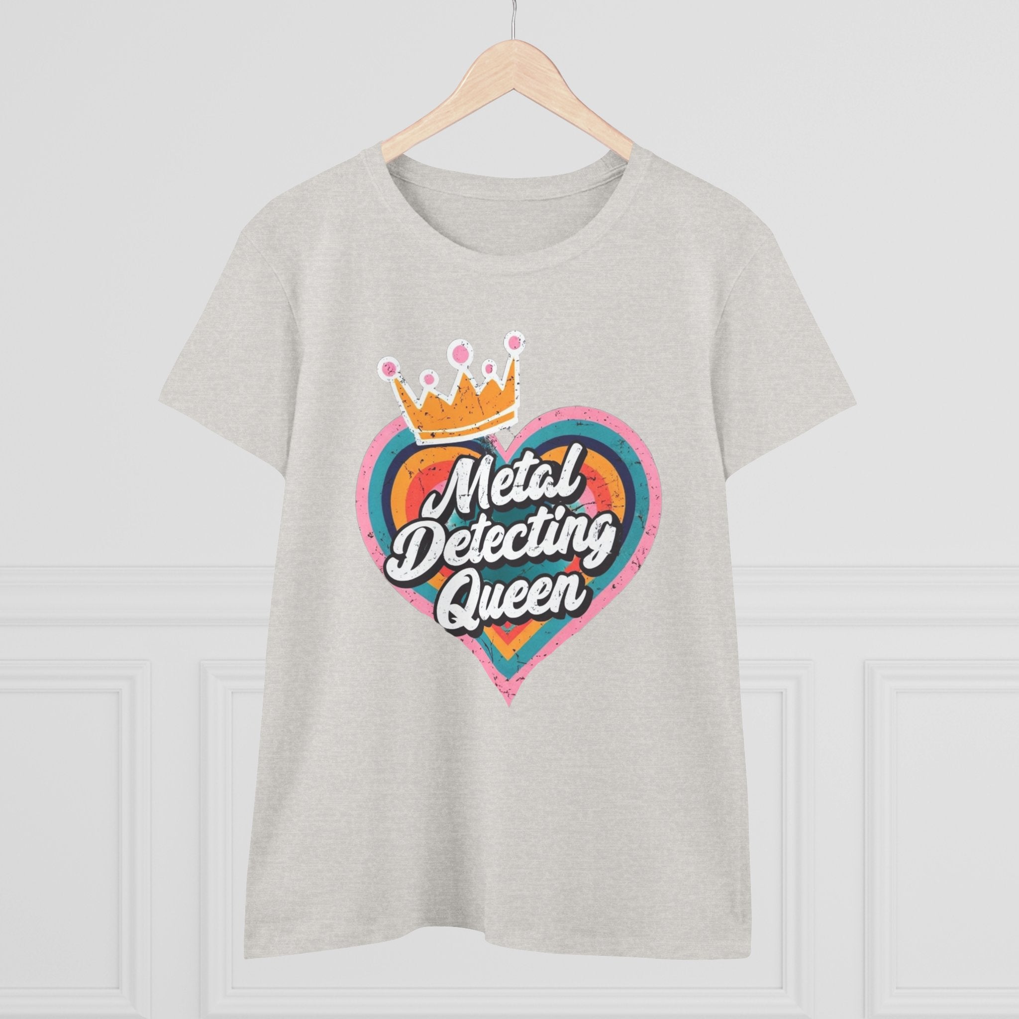 Metal Detecting Queen T-Shirt, Fun Tee for Hobbyists, Gift for Treasure Hunters, Everyday Casual Wear, Perfect for Outdoors