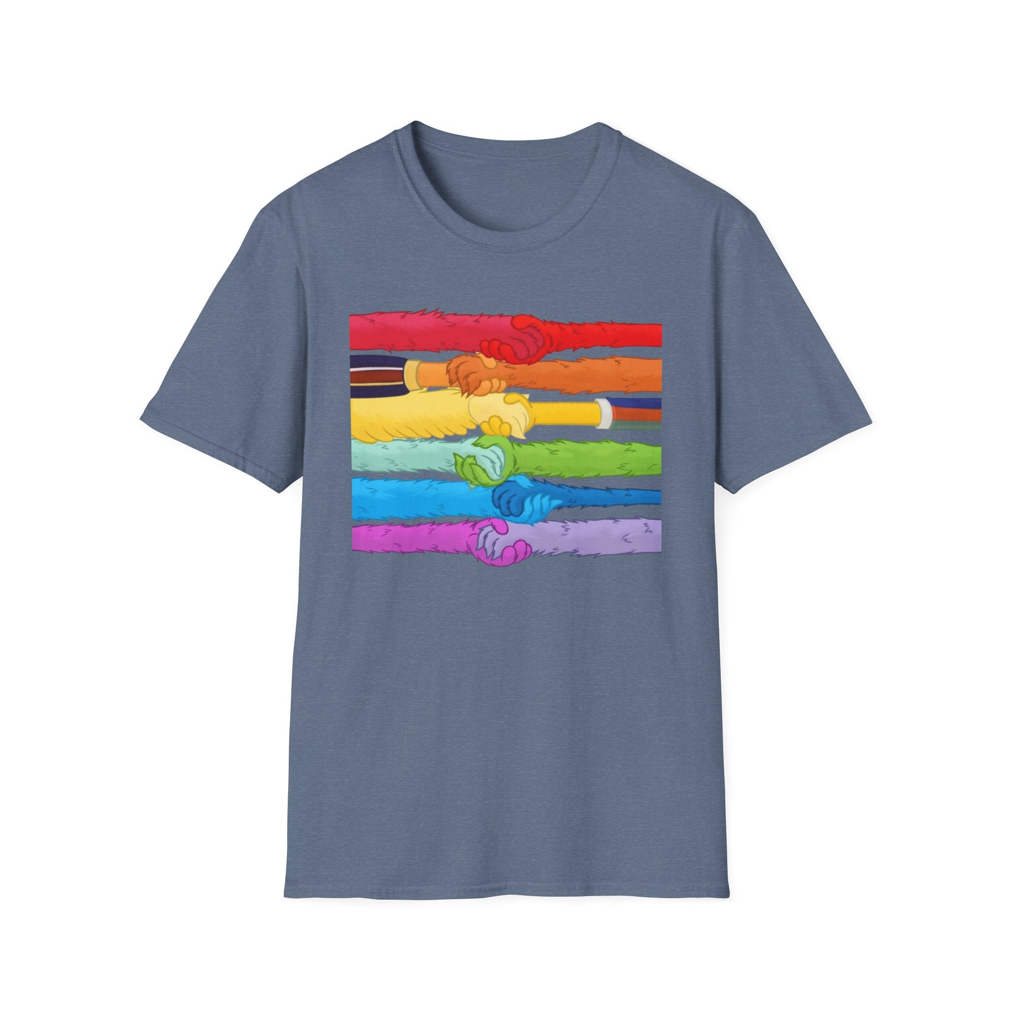 Pride Unity T-Shirt, Unisex Graphic Tee, LGBTQ+ Pride Shirt, Colorful Equality Apparel, Rainbow Friendship Tee, Support & Celebrate