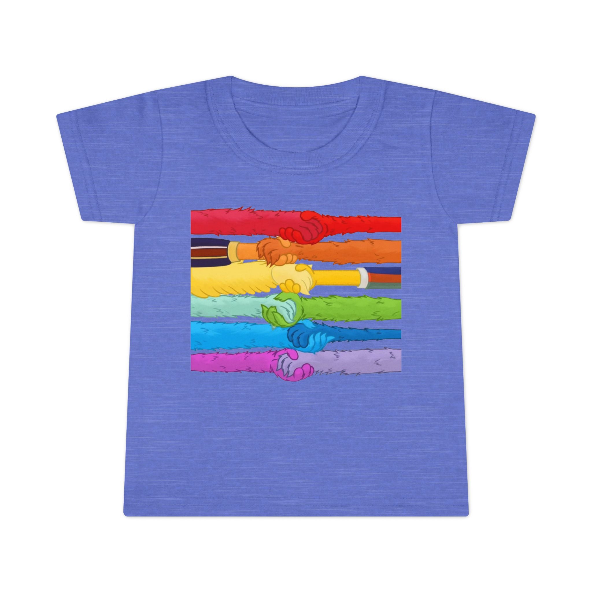 Rainbow Unity Toddler T-Shirt, Pride Tee, Kids Equality Shirt, Colorful Love Top, LGBTQ+ Support Apparel, Cute Gift for Toddlers