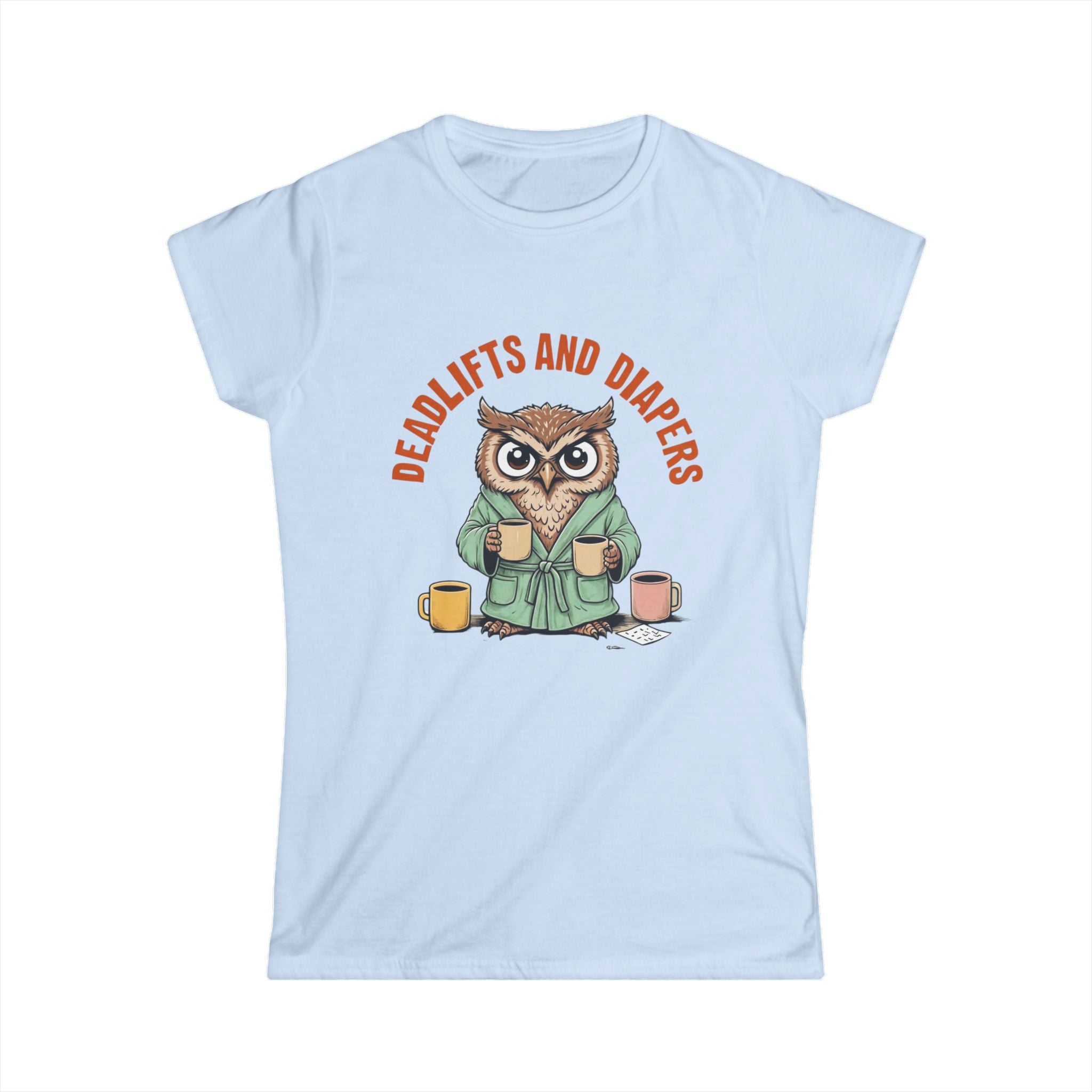 Gym Mom Women's Tee, Fitness Mom Shirt, Workout Mama Top, Weightlifting Mother T-Shirt, Crossfit Mom Gift Owl lovers