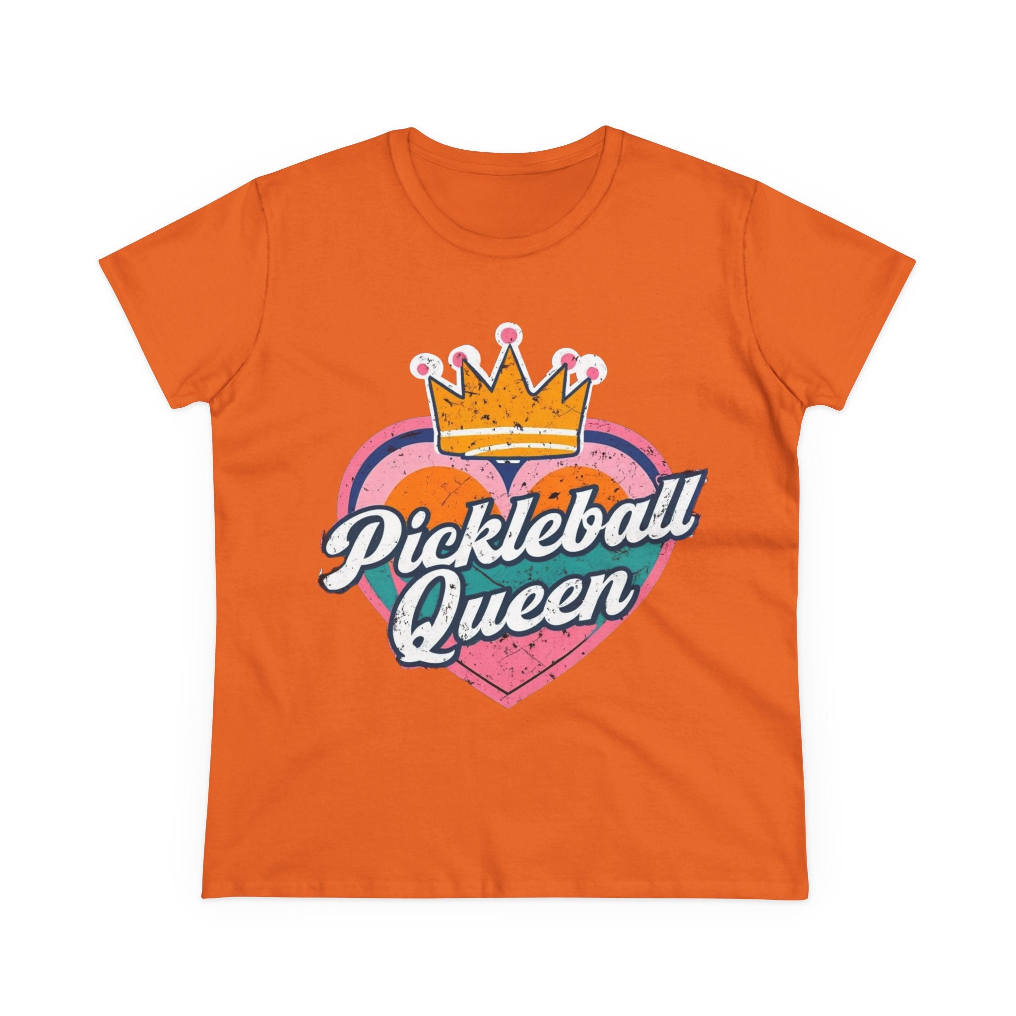 Pickleball Queen Cotton Tee - Perfect for Sports Lovers, Gifts for Her, Summer Fun, Activewear, Casual Style crown paddle queen
